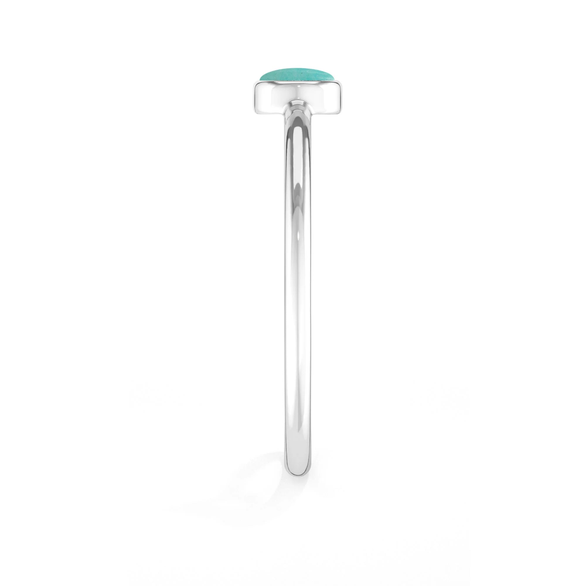 amazonite stackable bezel-set ring