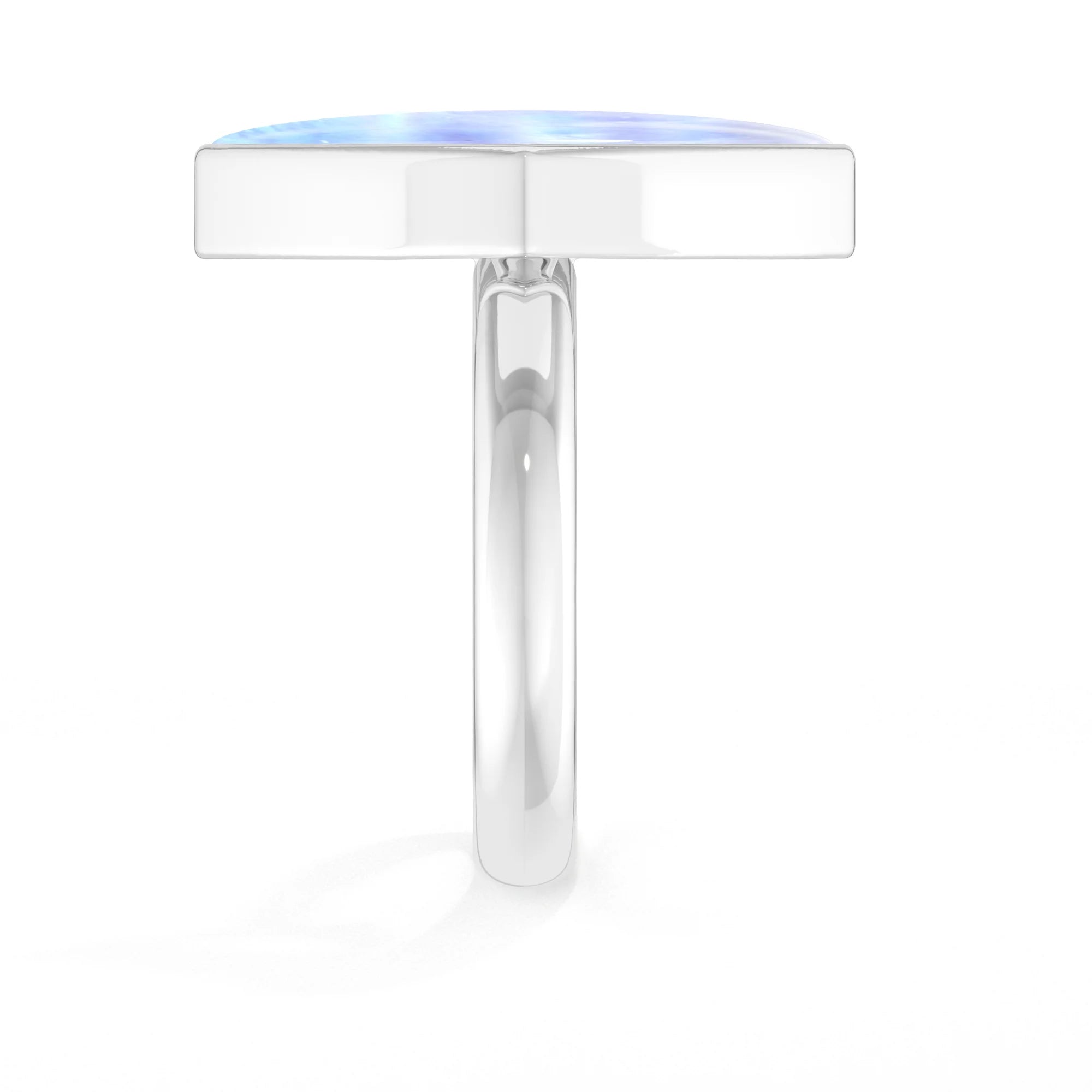 purple-moonstone bezel-set ring