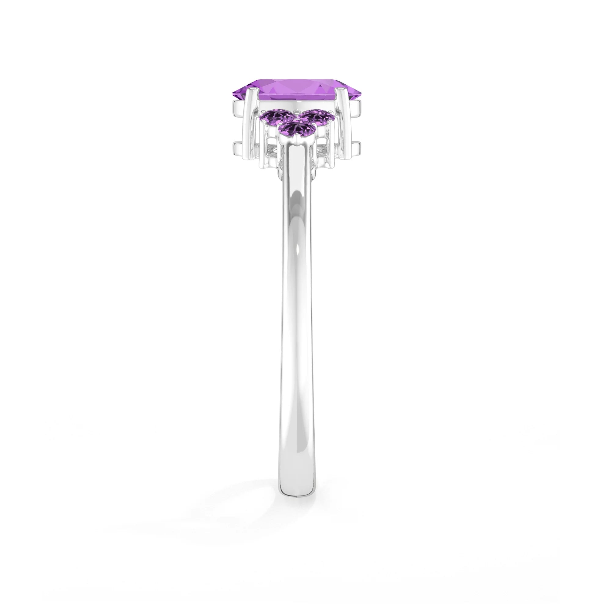 amethyst prong-set ring