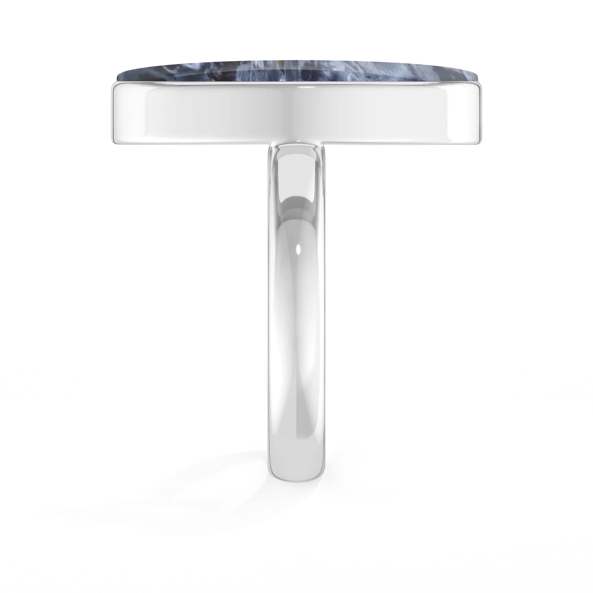 pietersite bezel-set ring