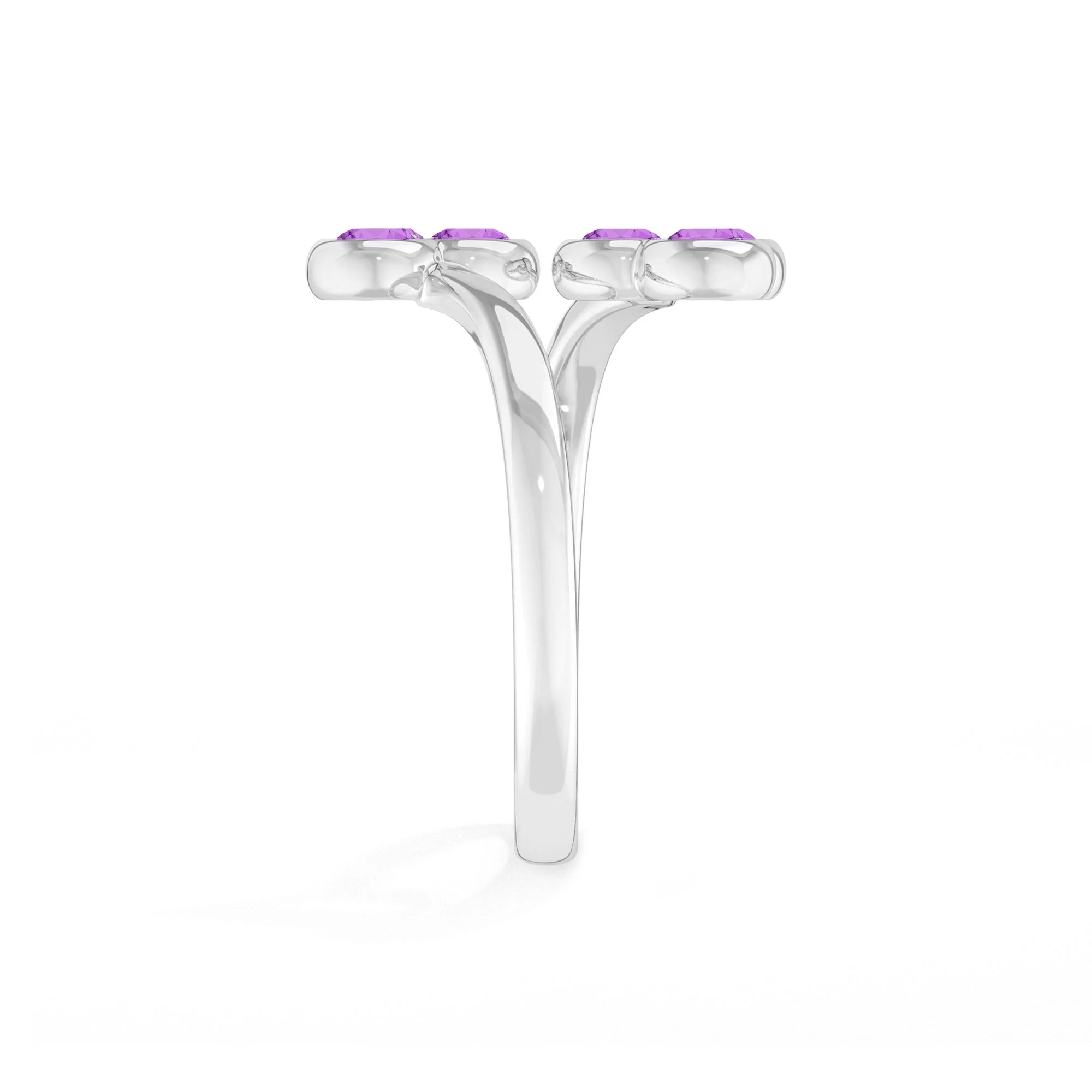 amethyst bezel-set ring