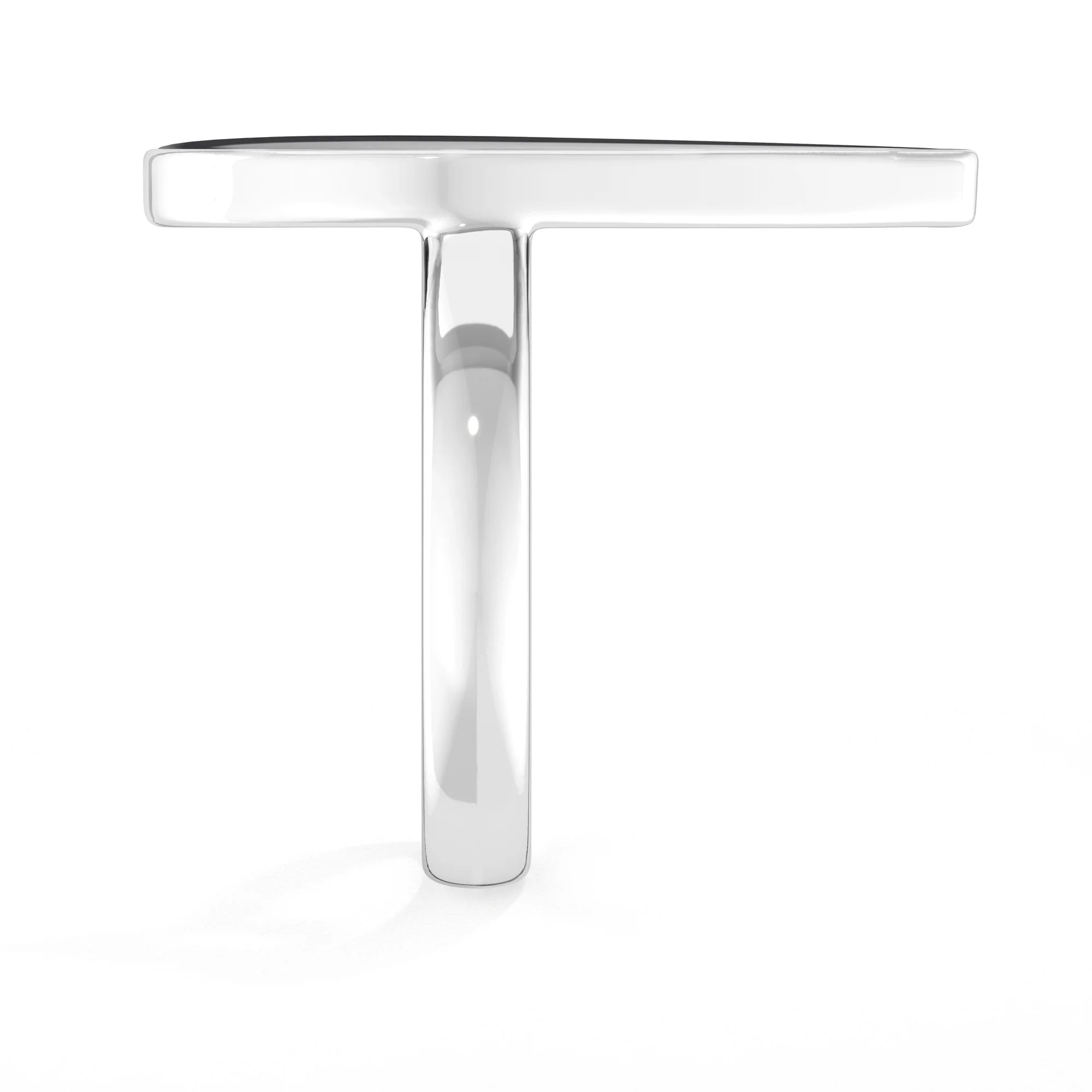 shungite bezel-set ring