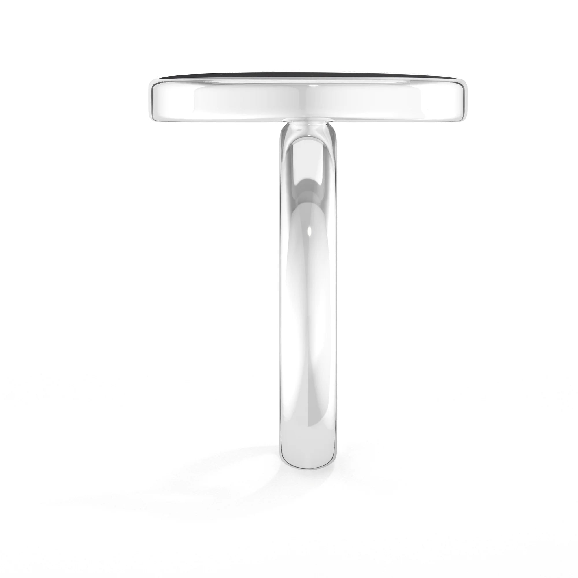 shungite bezel-set ring