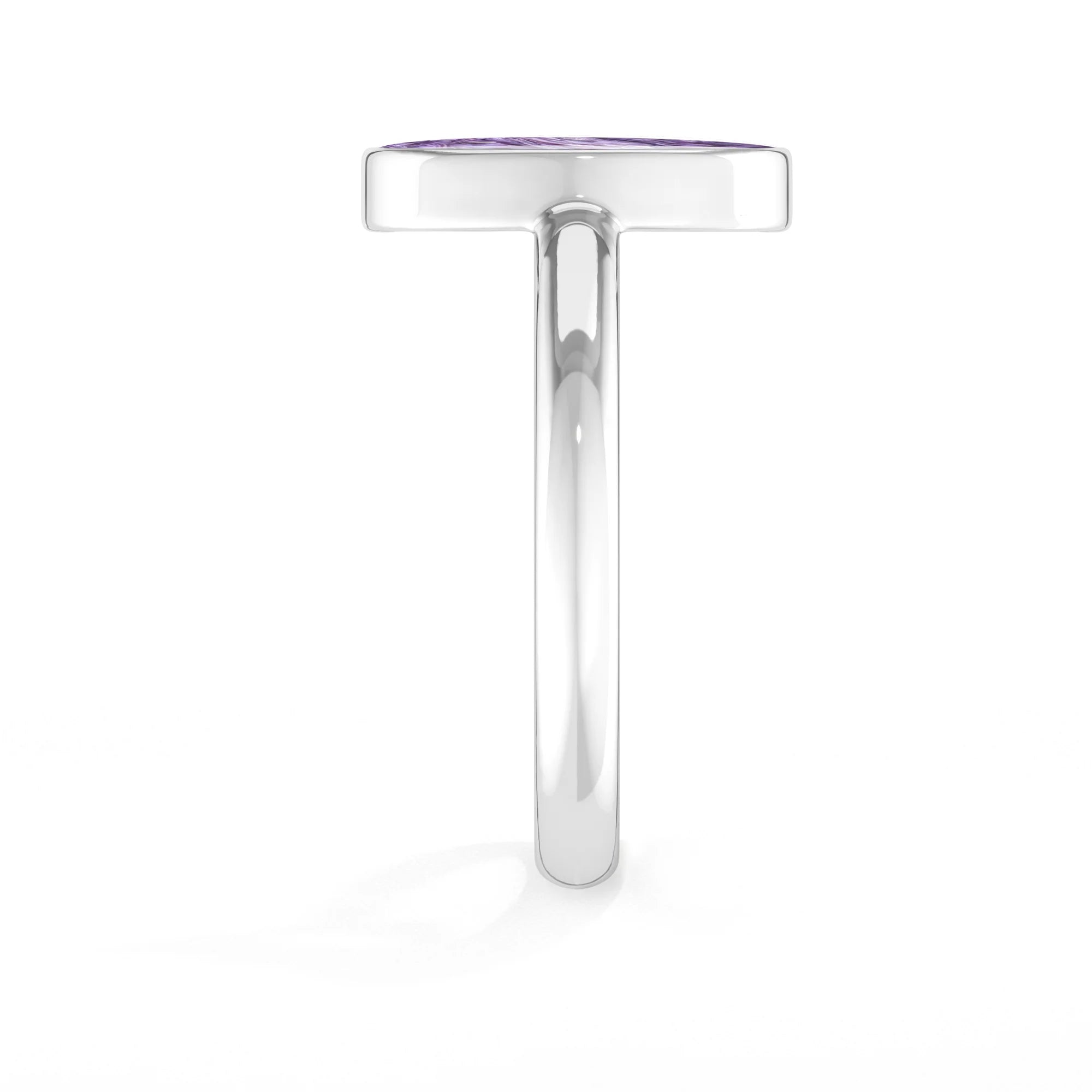 charoite bezel-set ring