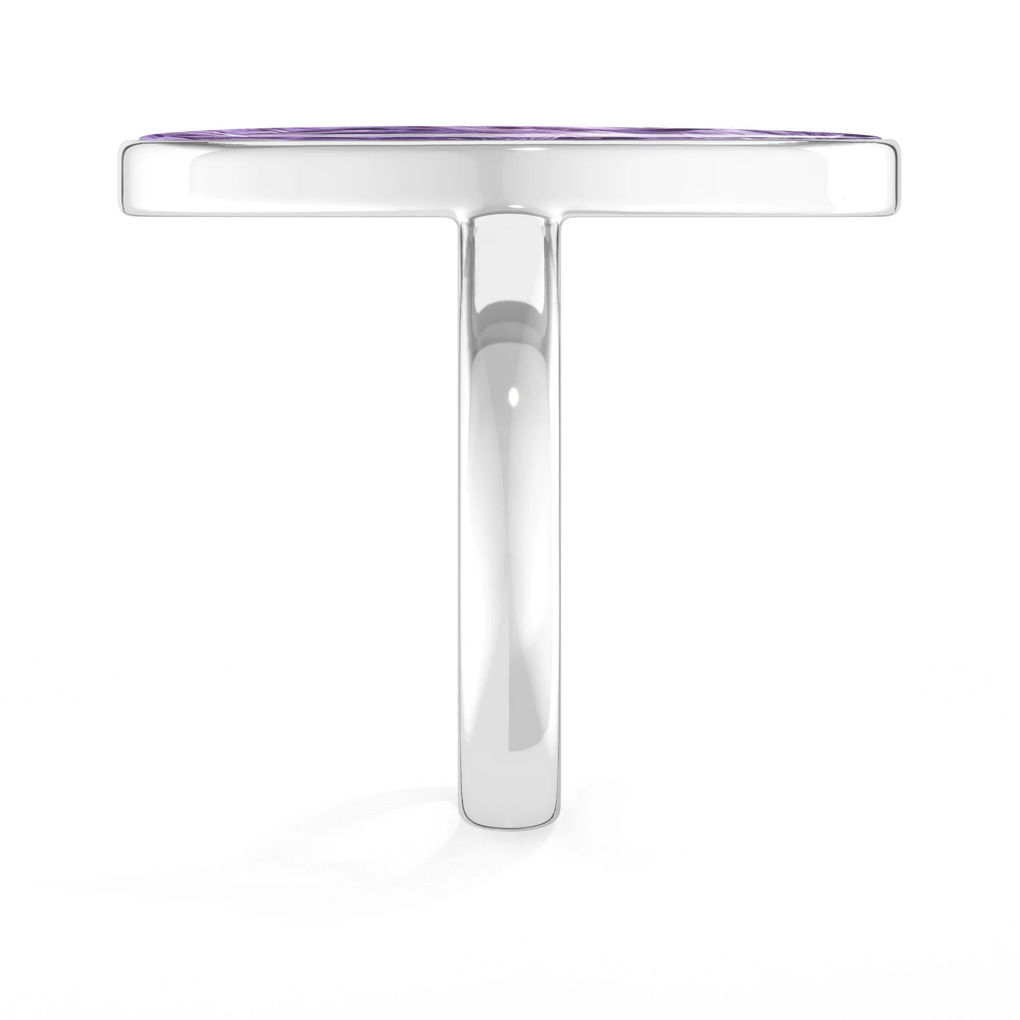 charoite bezel-set ring