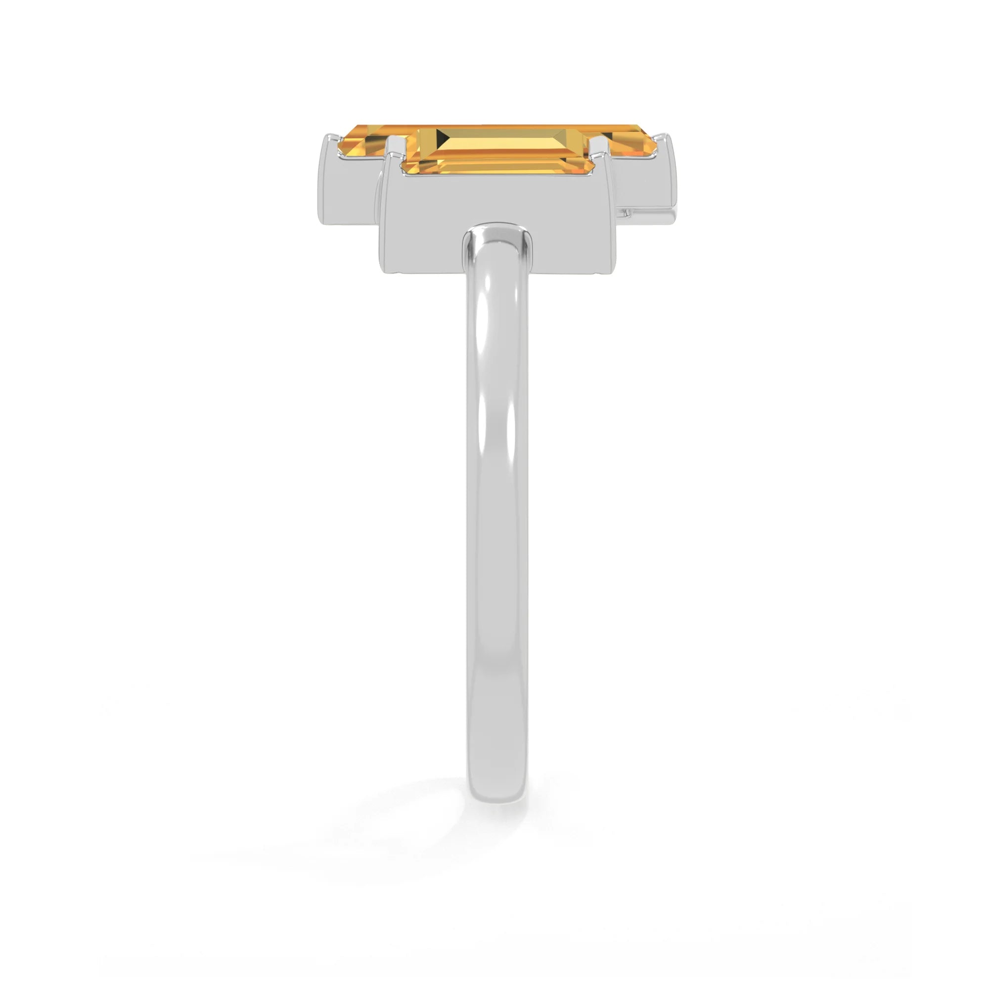 natural citrine ring for women in sterling silver