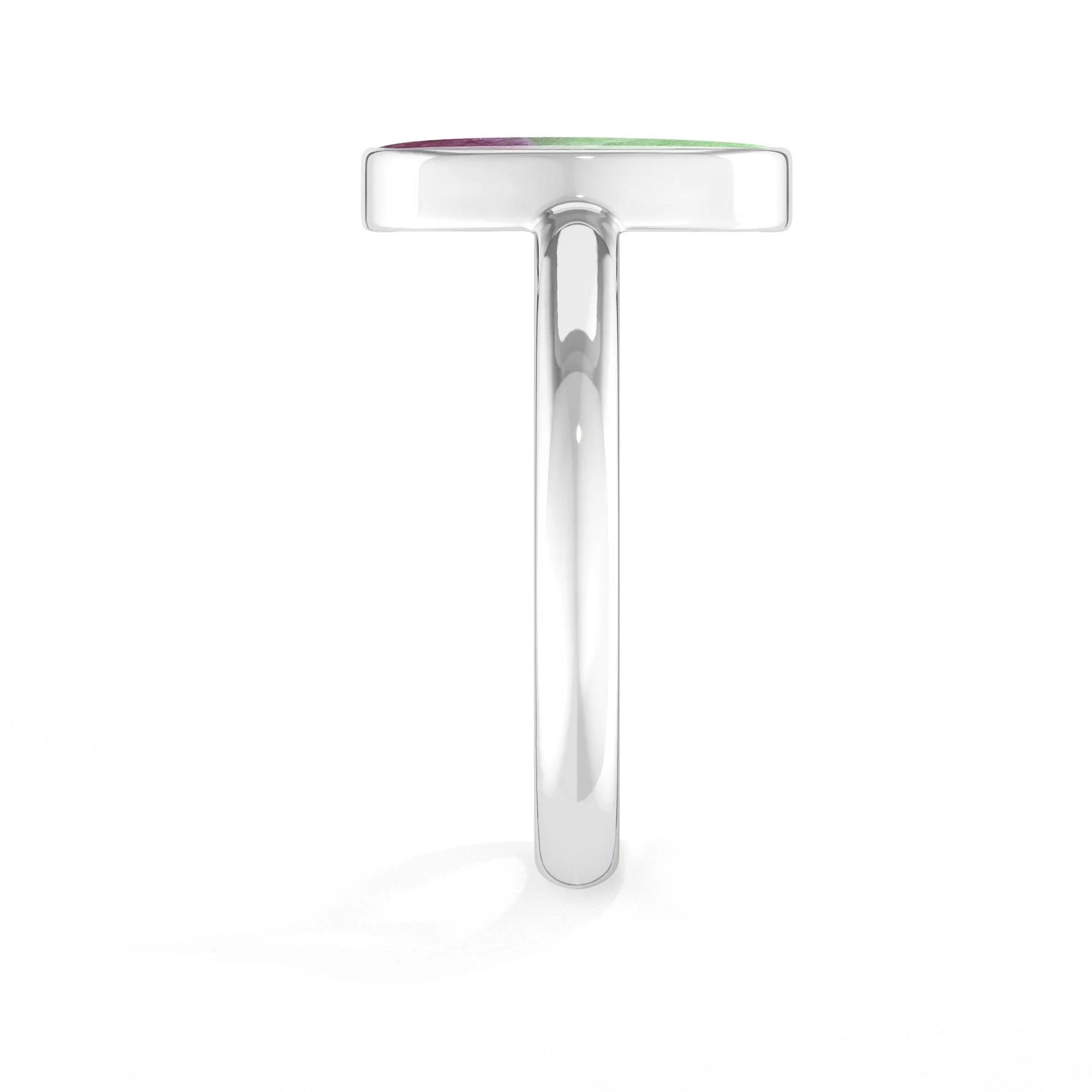 rose quartz bezel-set ring