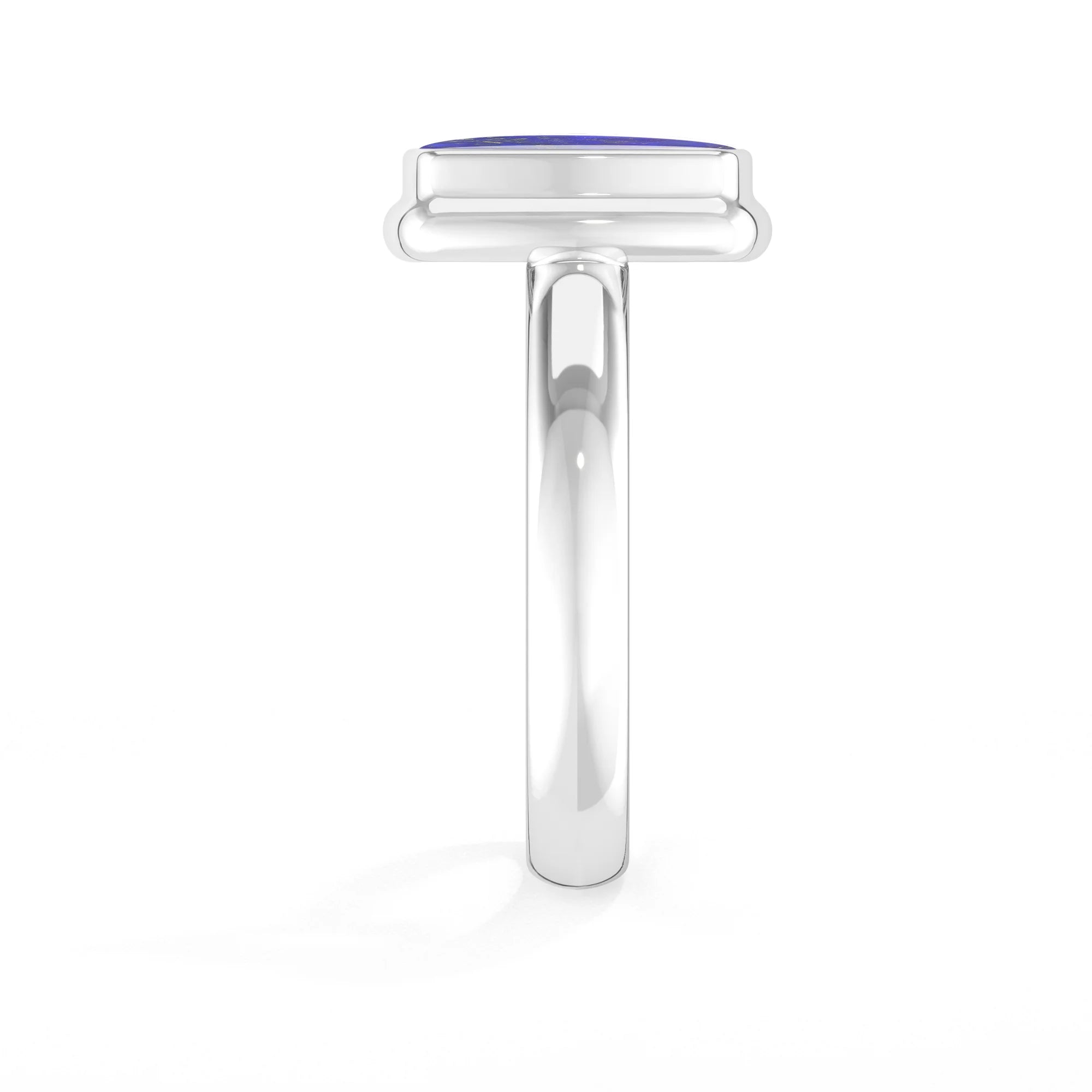 lapis-lazuli bezel-set ring