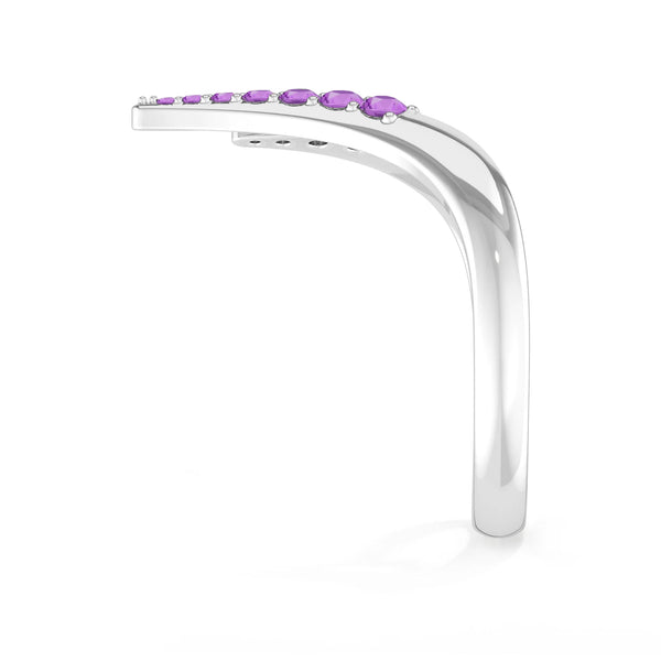 amethyst prong-set ring