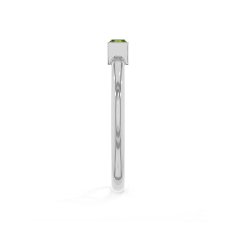 peridot stackable bezel-set ring