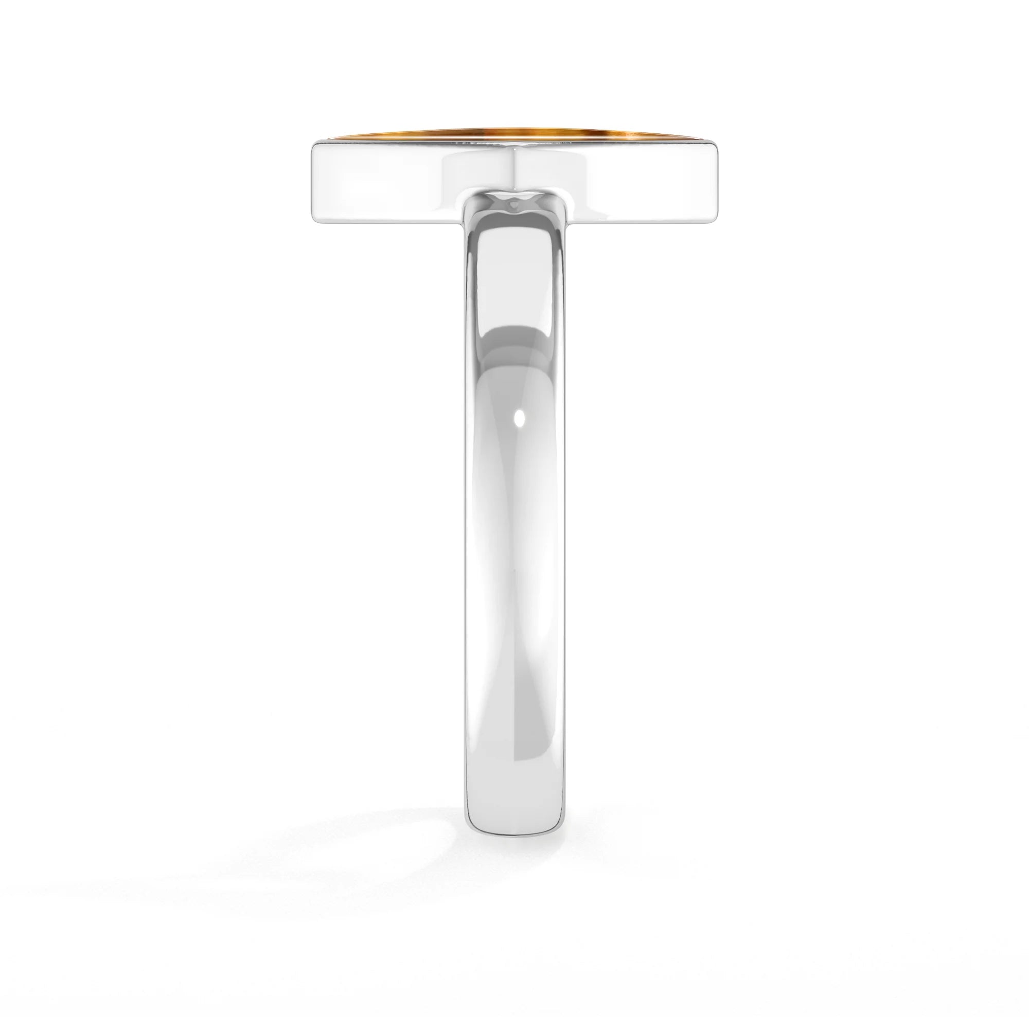 tiger-eye bezel-set ring