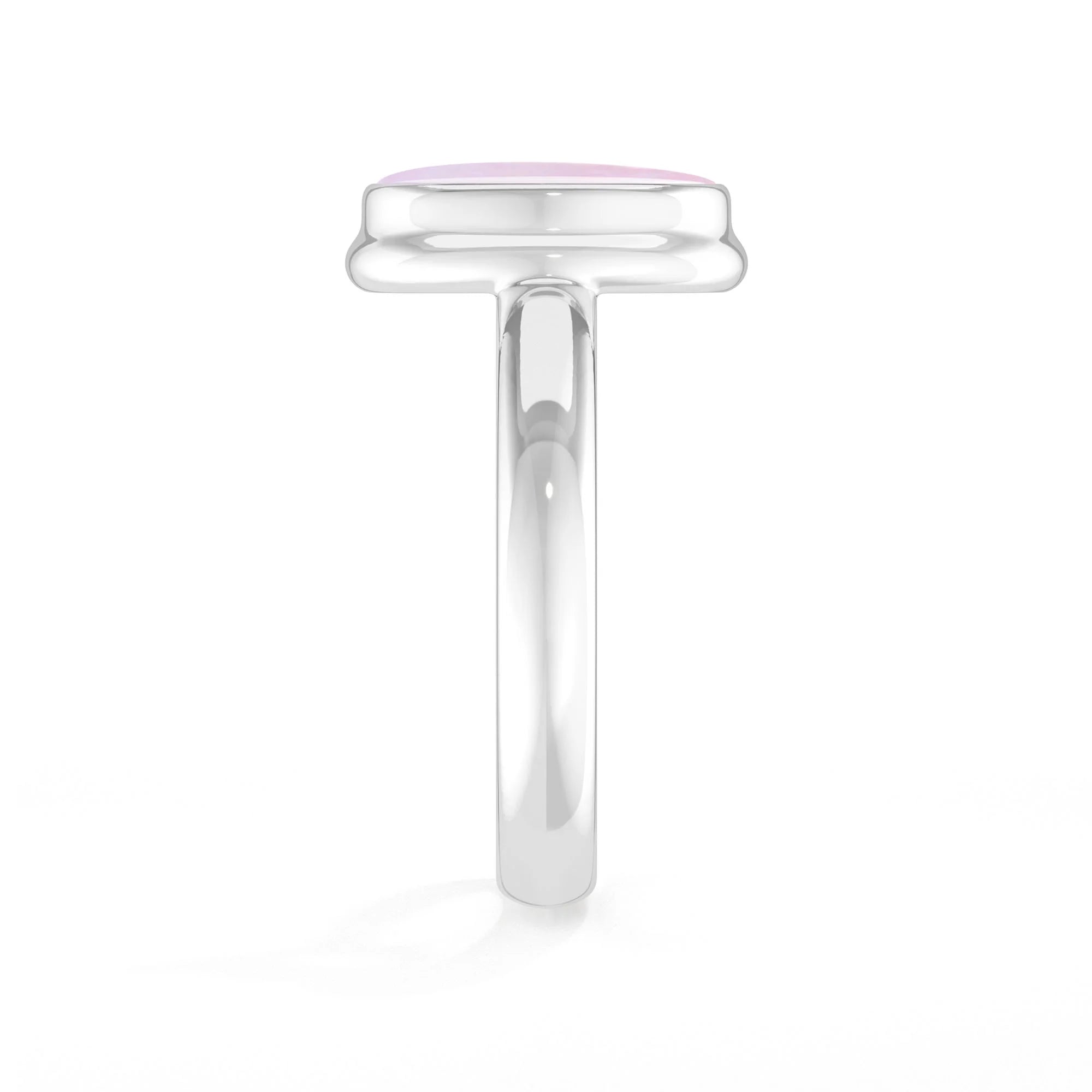 pink-moonstone bezel-set ring