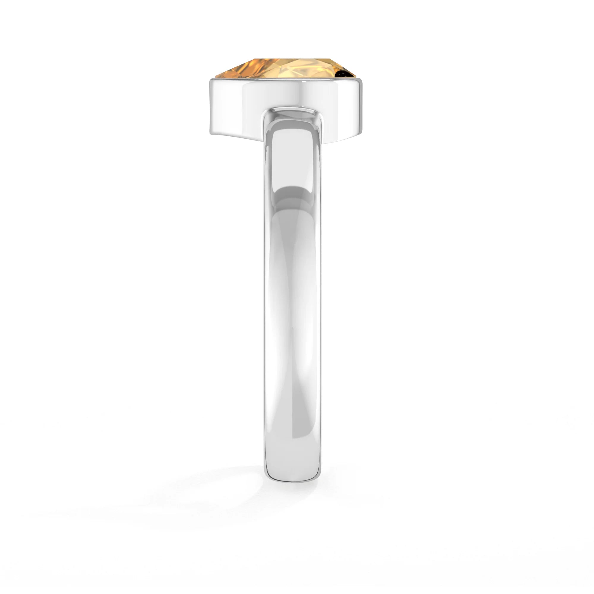 citrine bezel-set ring