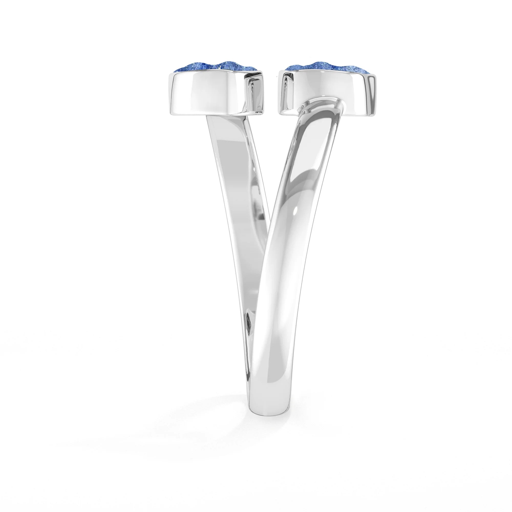 kyanite stackable bezel-set ring