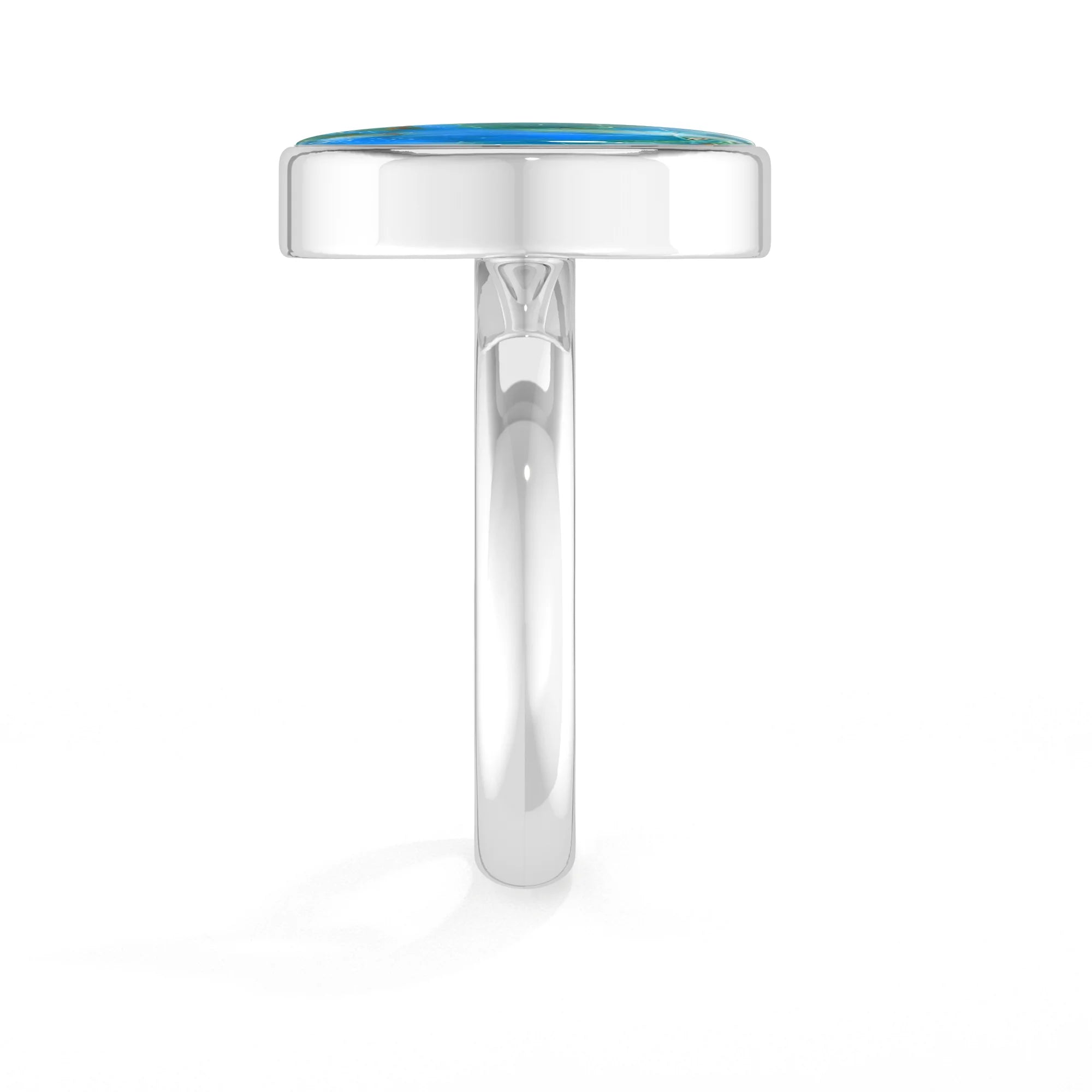 peruvian-opal bezel-set ring