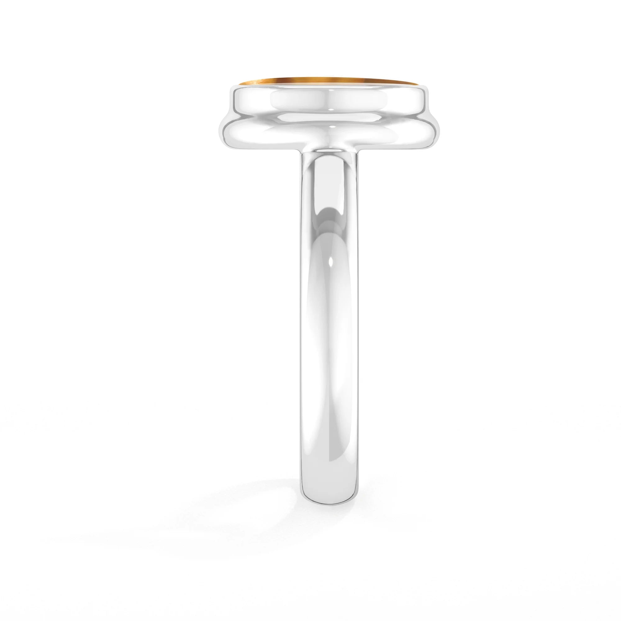 tiger-eye bezel-set ring