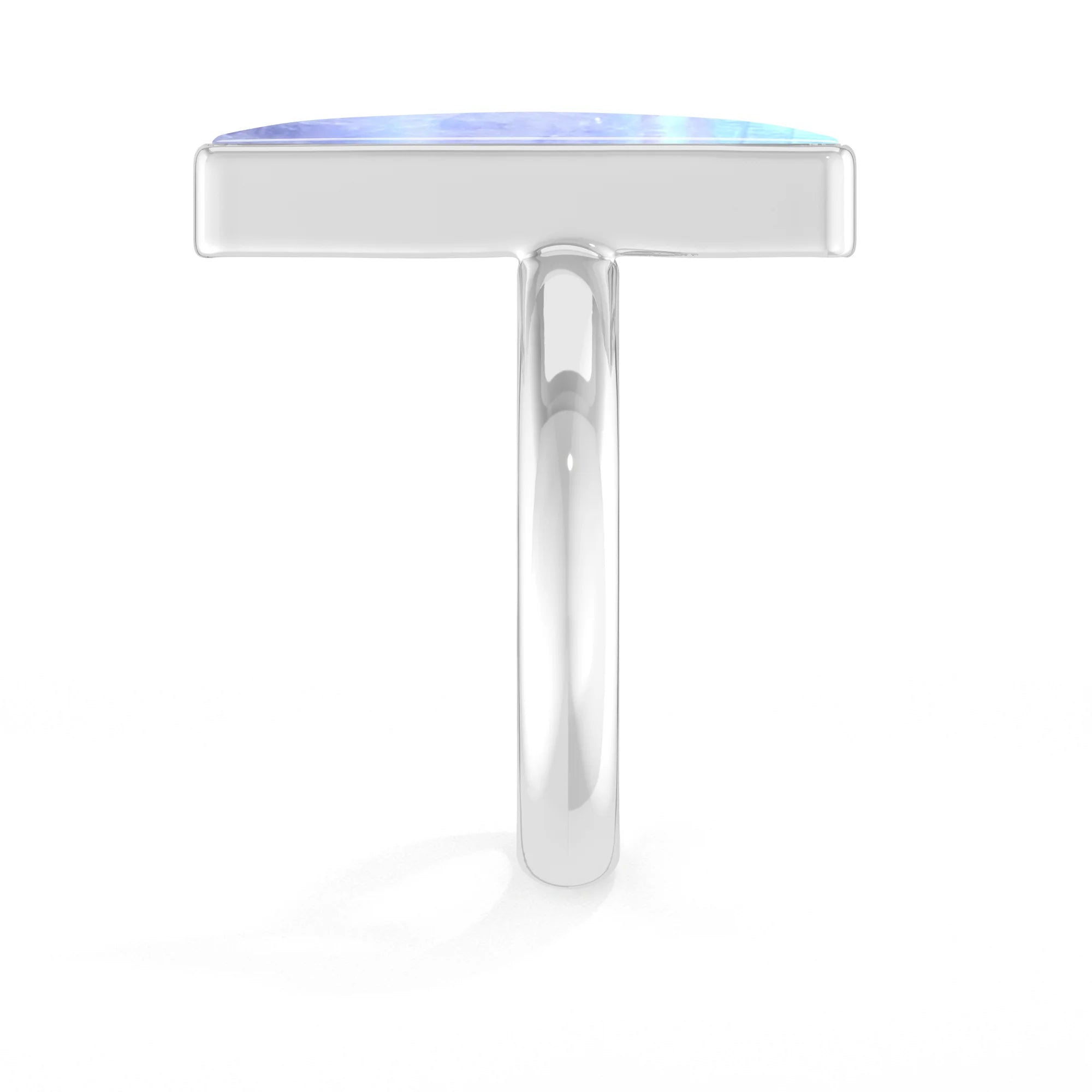 purple-moonstone bezel-set ring