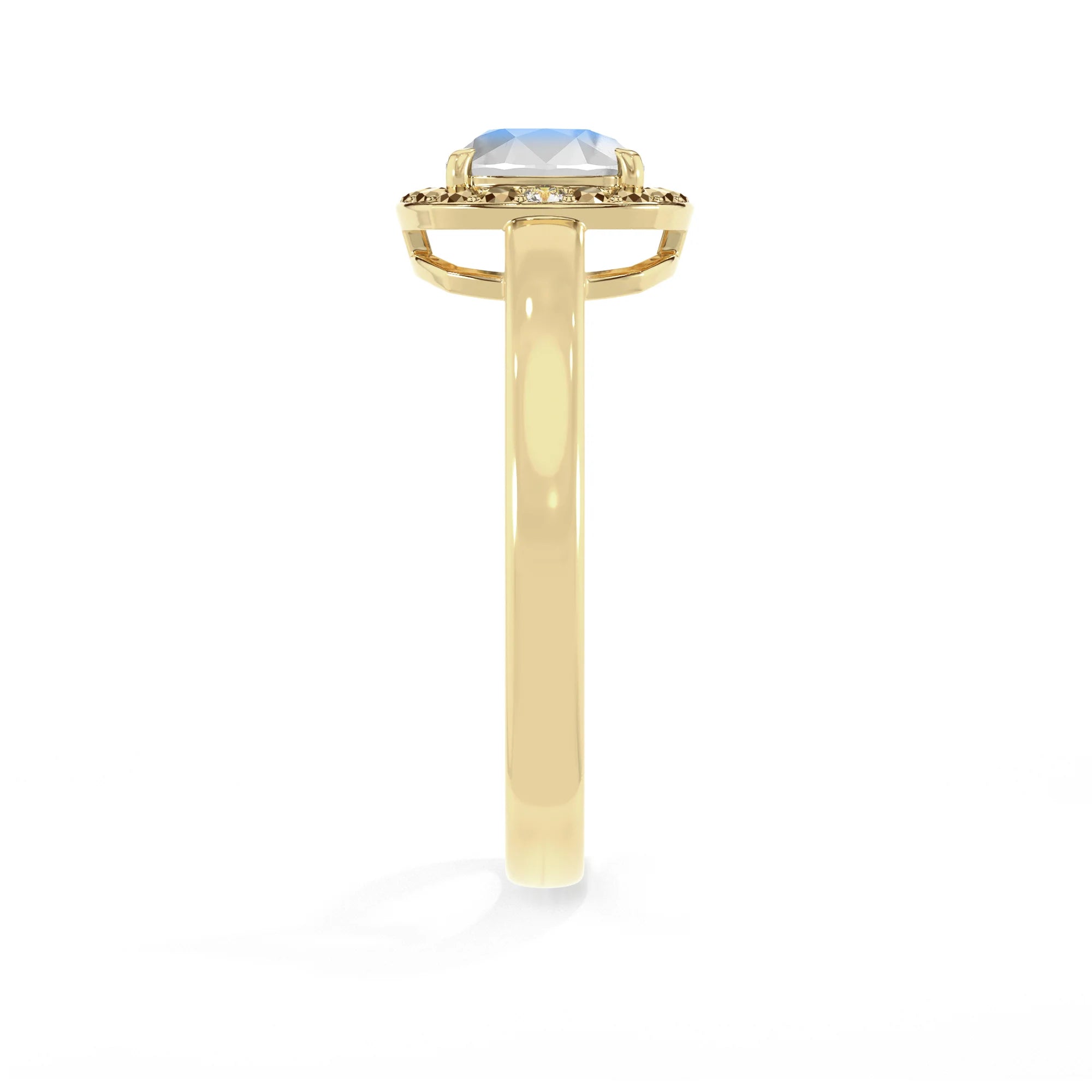 rainbow-moonstone stackable prong-set ring