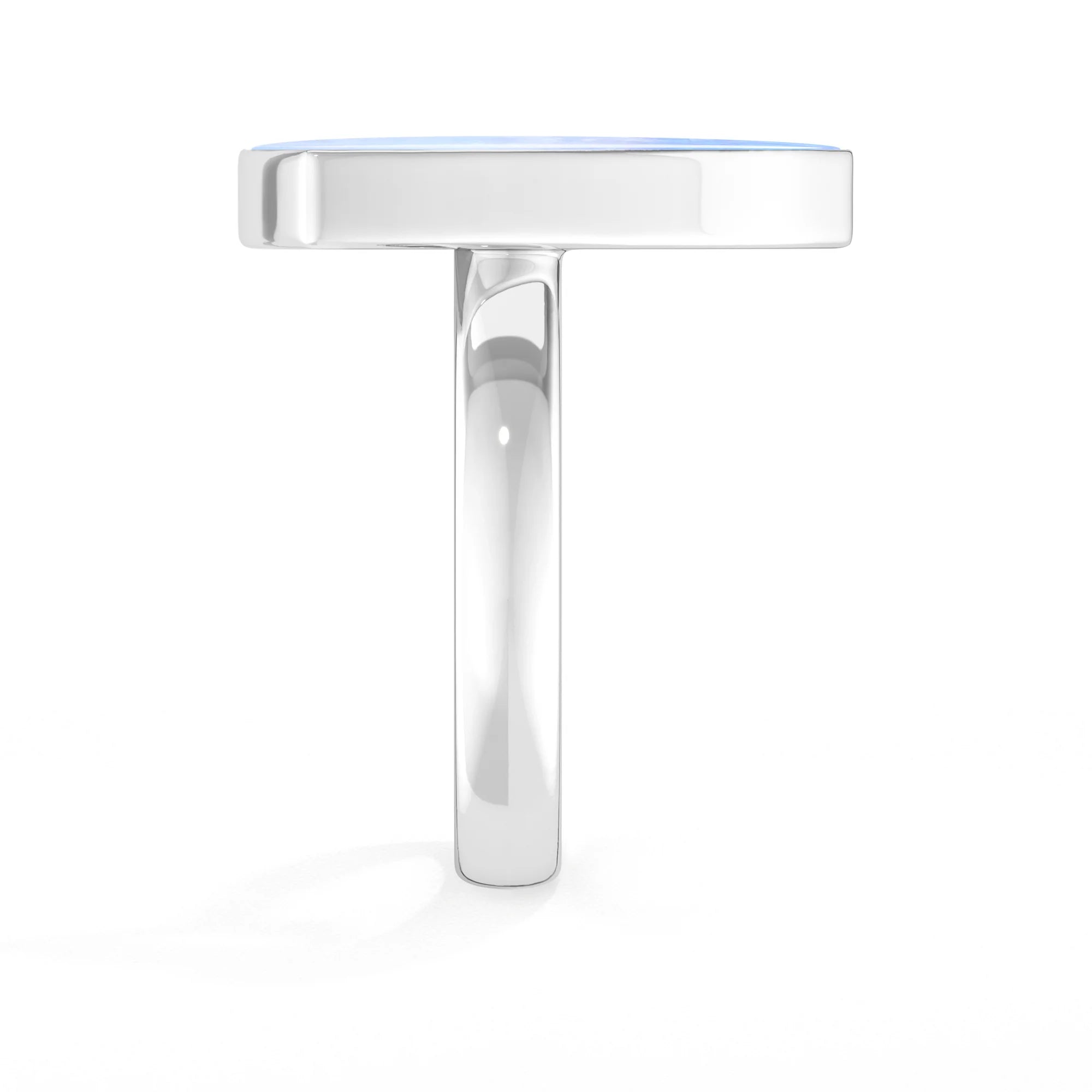 purple-moonstone bezel-set ring