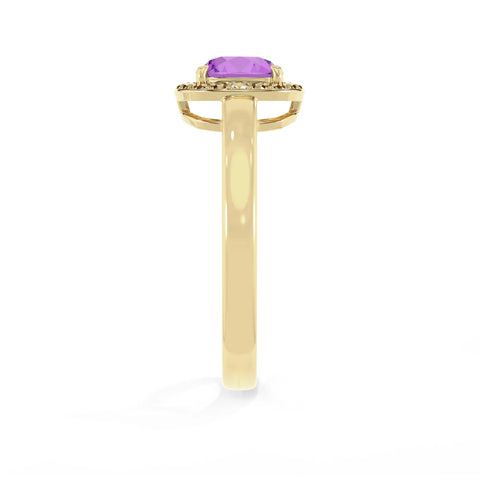 amethyst stackable prong-set ring