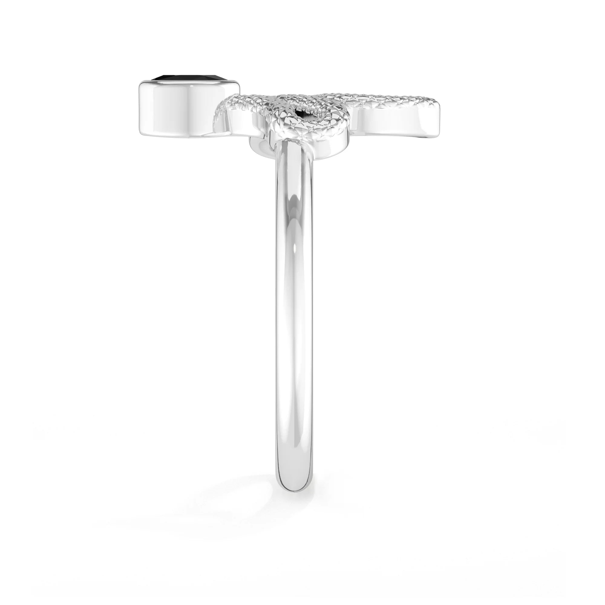 black onyx bezel-set ring