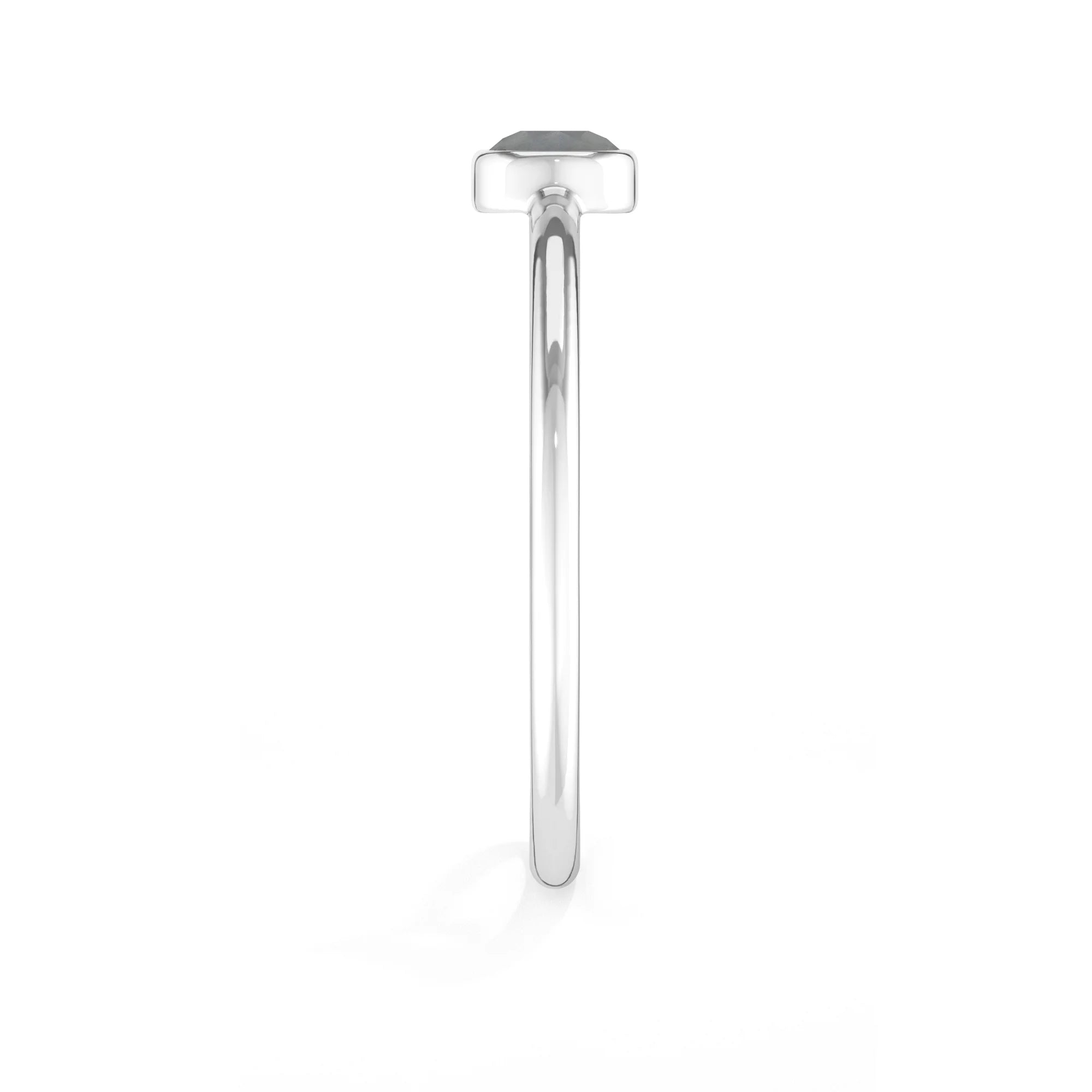 labradorite stackable bezel-set ring