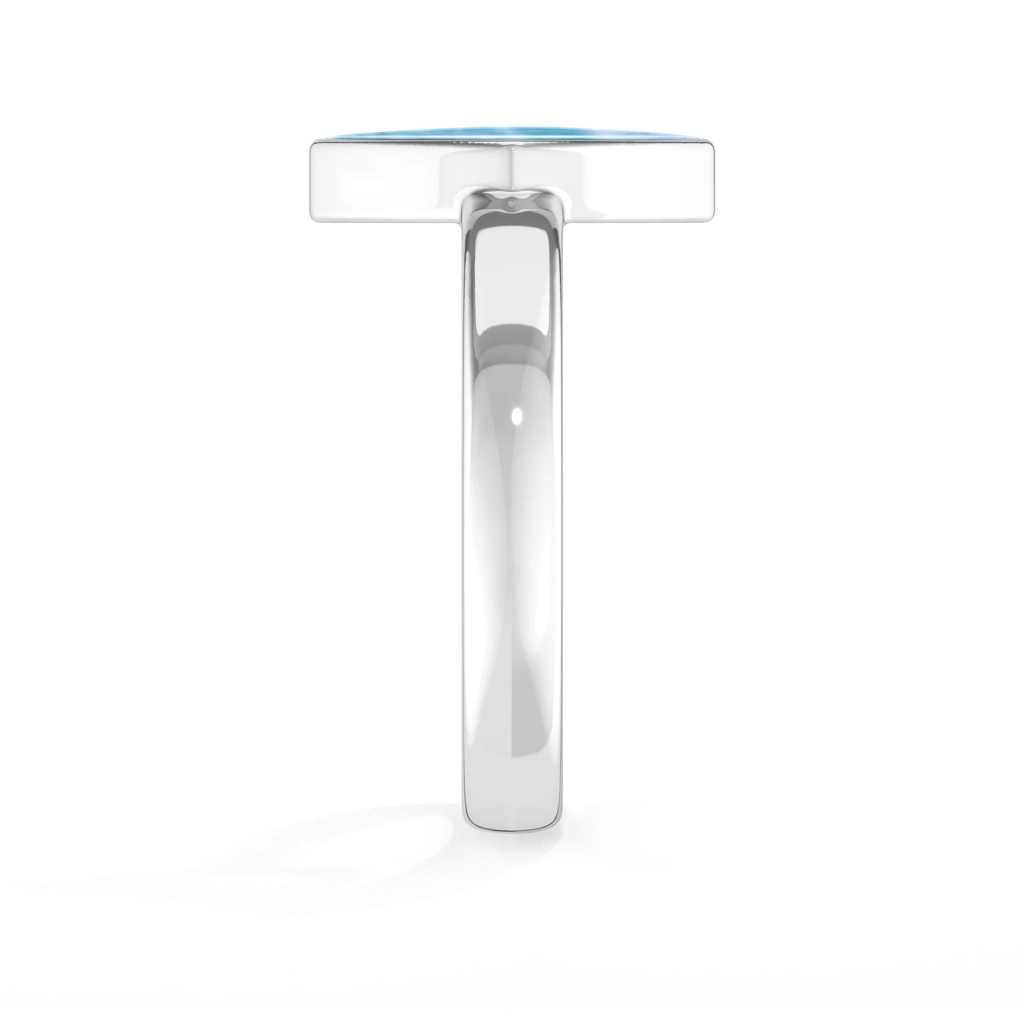 larimar bezel-set ring