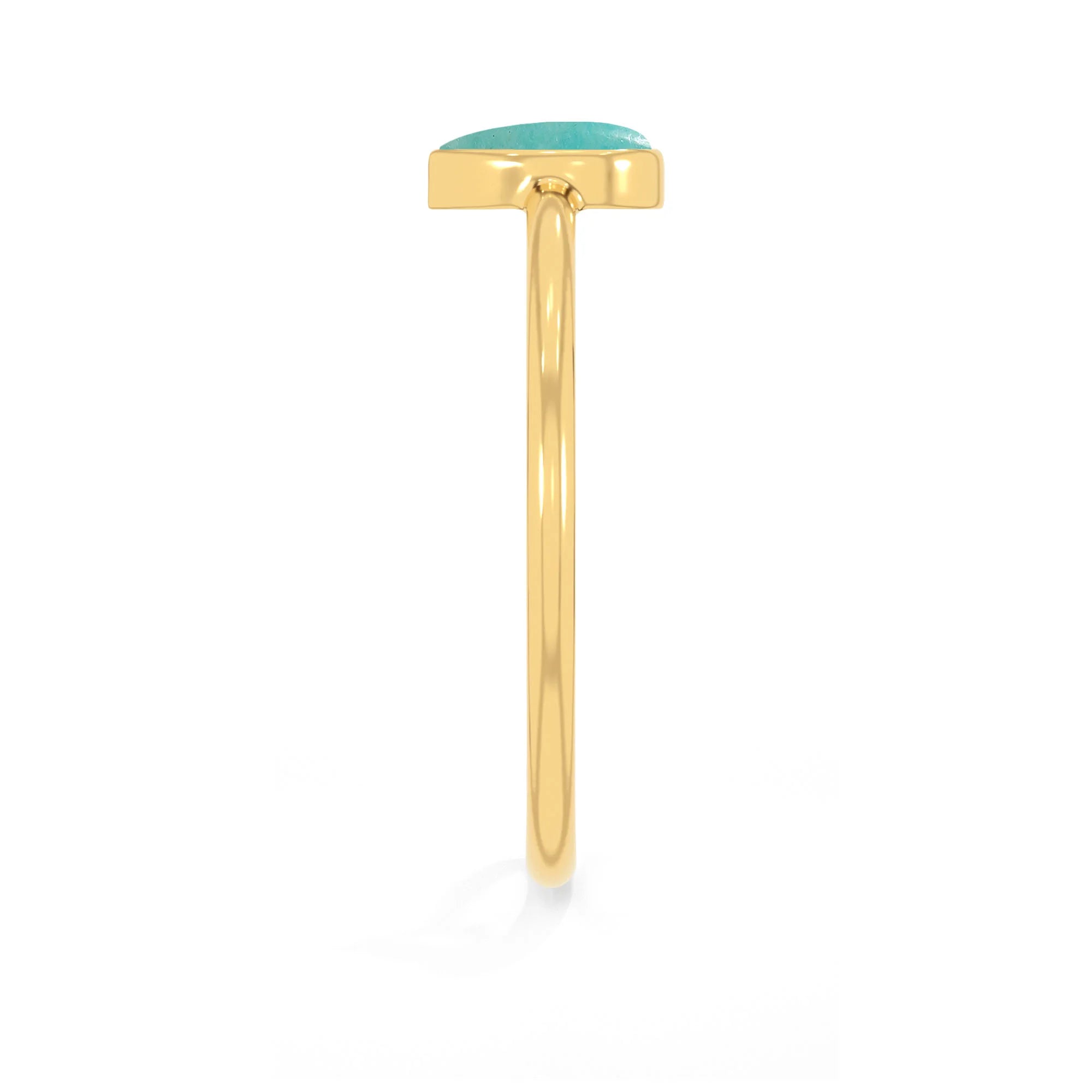 amazonite bezel-set ring