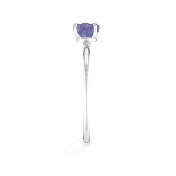tanzanite stackable prong-set ring