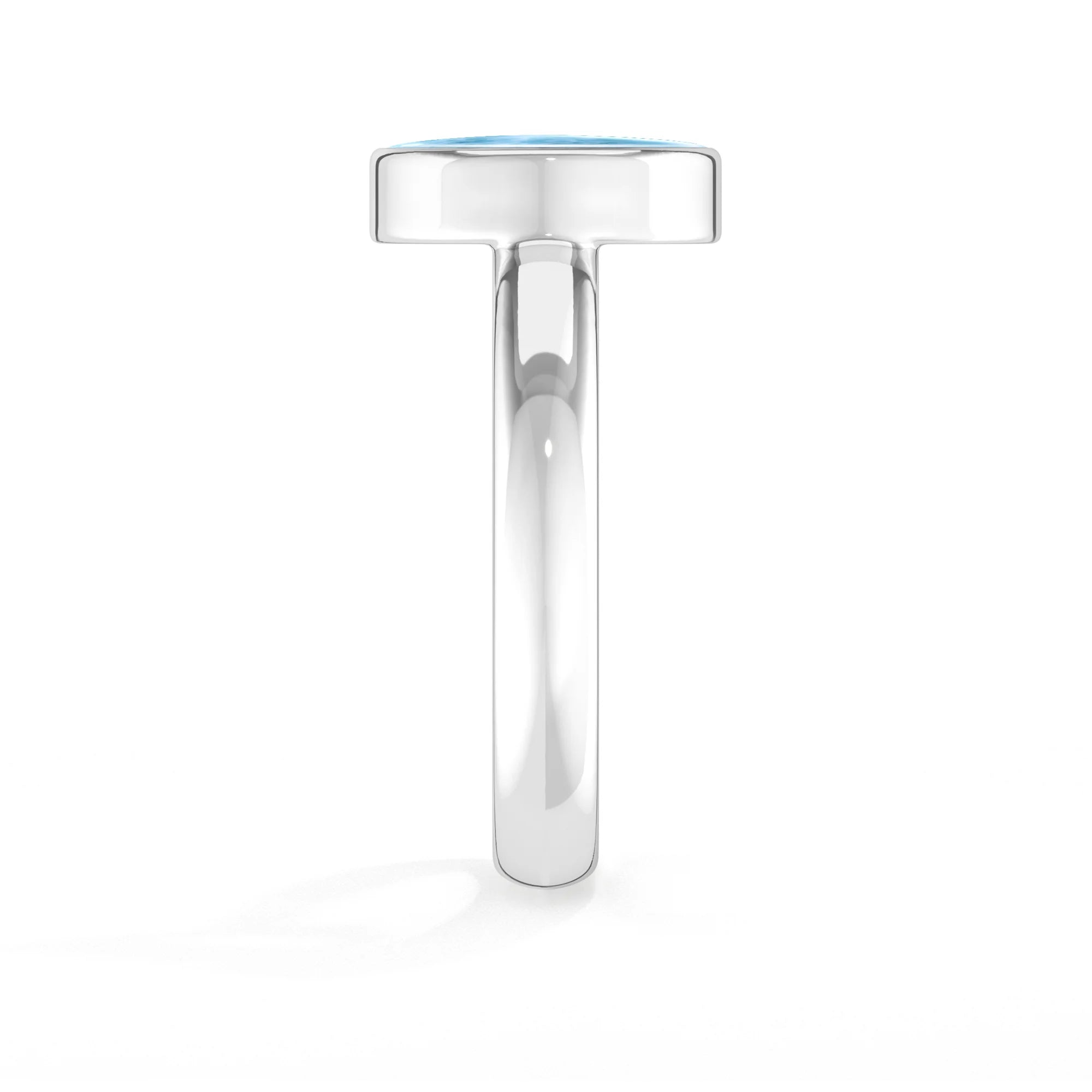 larimar bezel-set ring