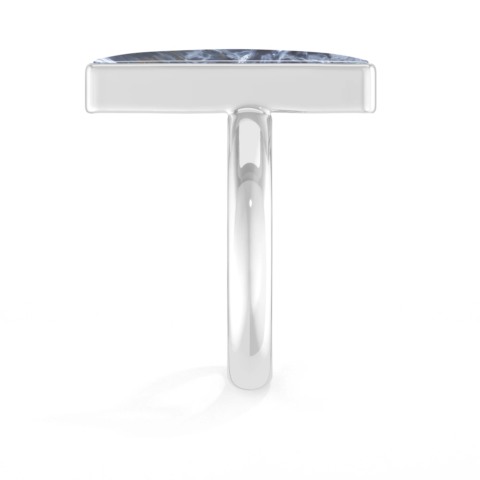 pietersite bezel-set ring