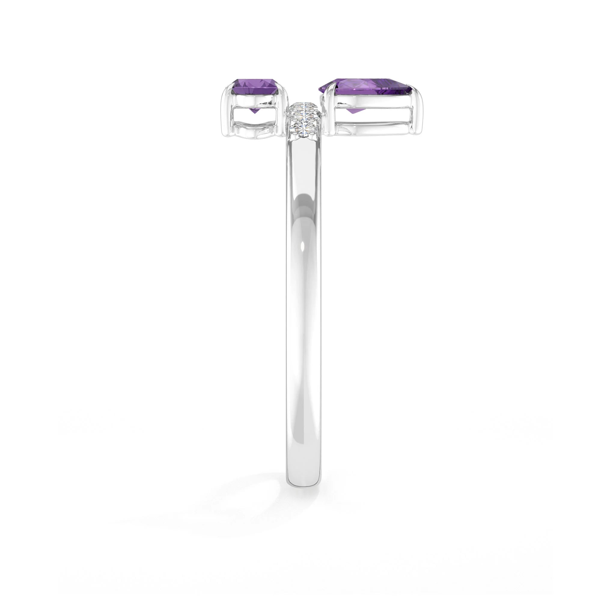 amethyst prong-set ring