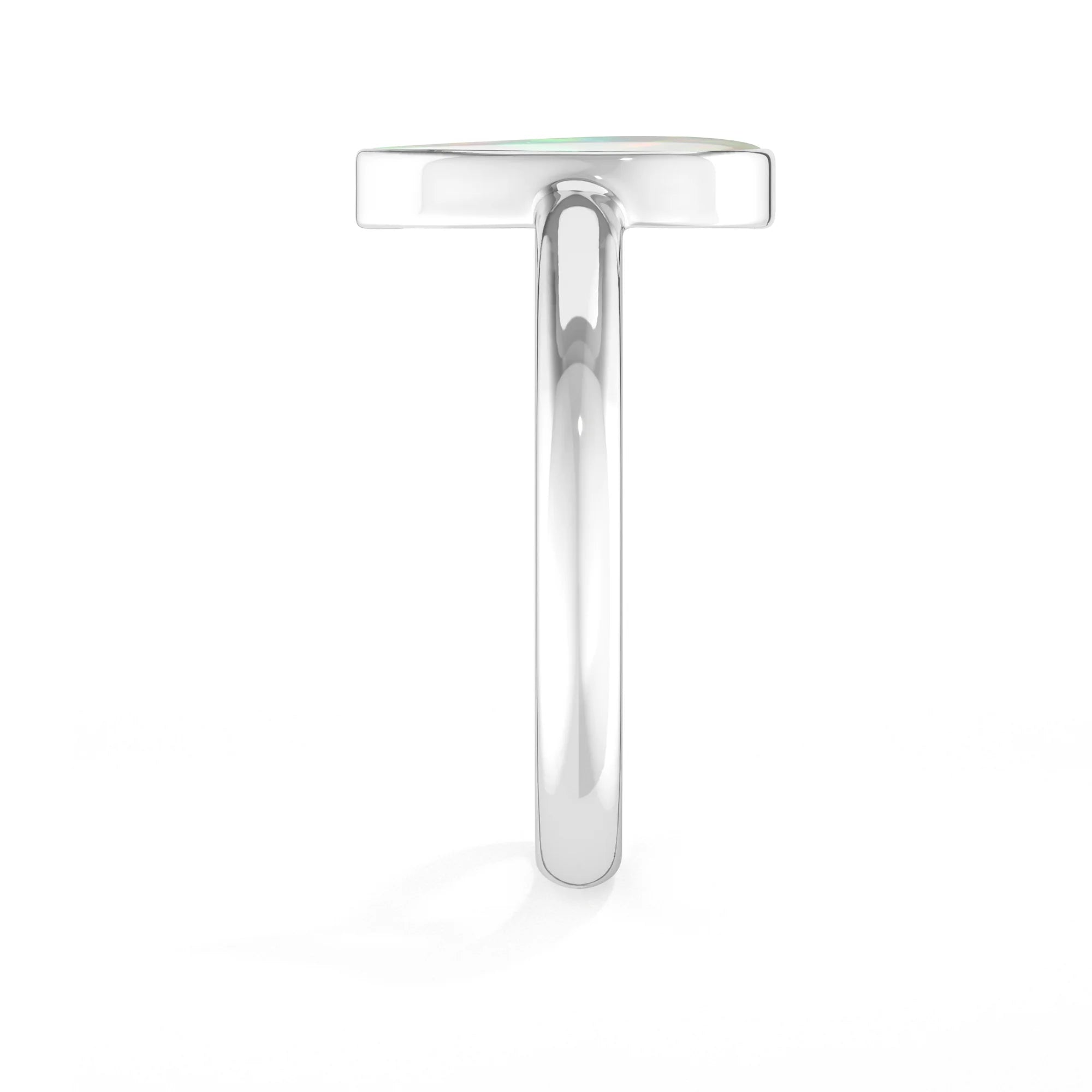 ethiopian opal bezel-set ring