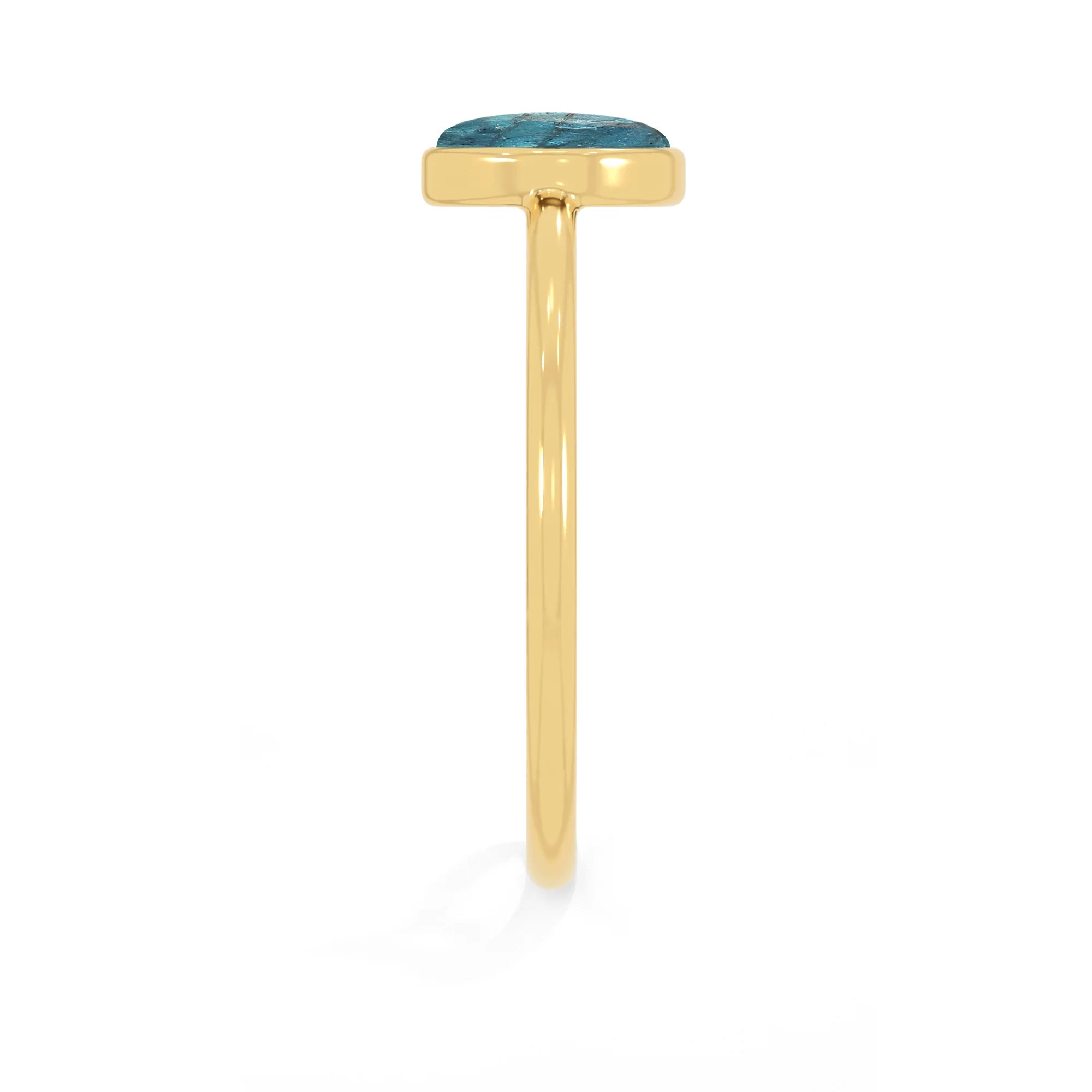 labradorite stackable bezel-set ring