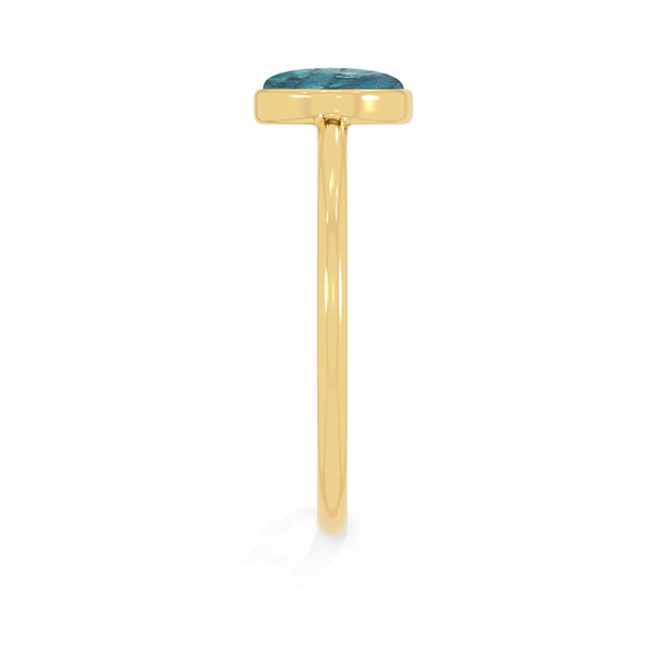 labradorite stackable bezel-set ring