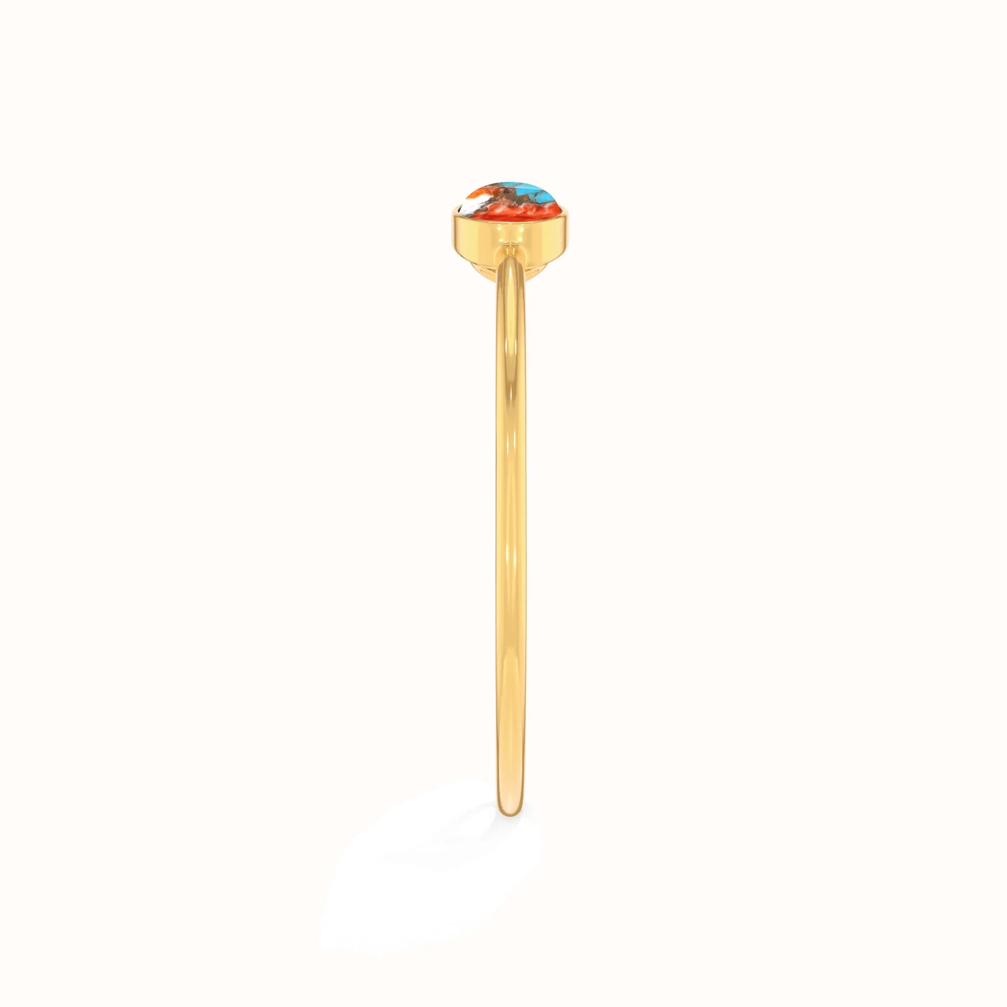 spiny oyster turquoise cab bracelet