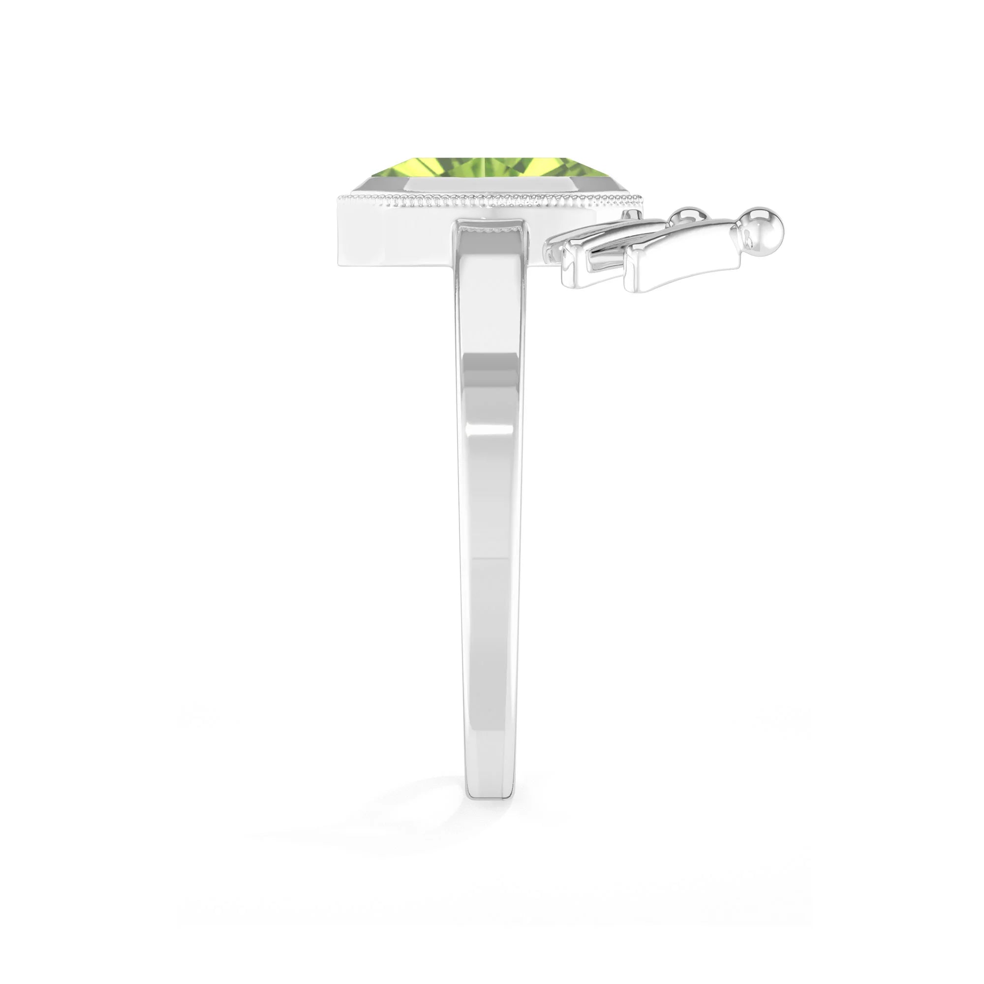 peridot bezel-set ring