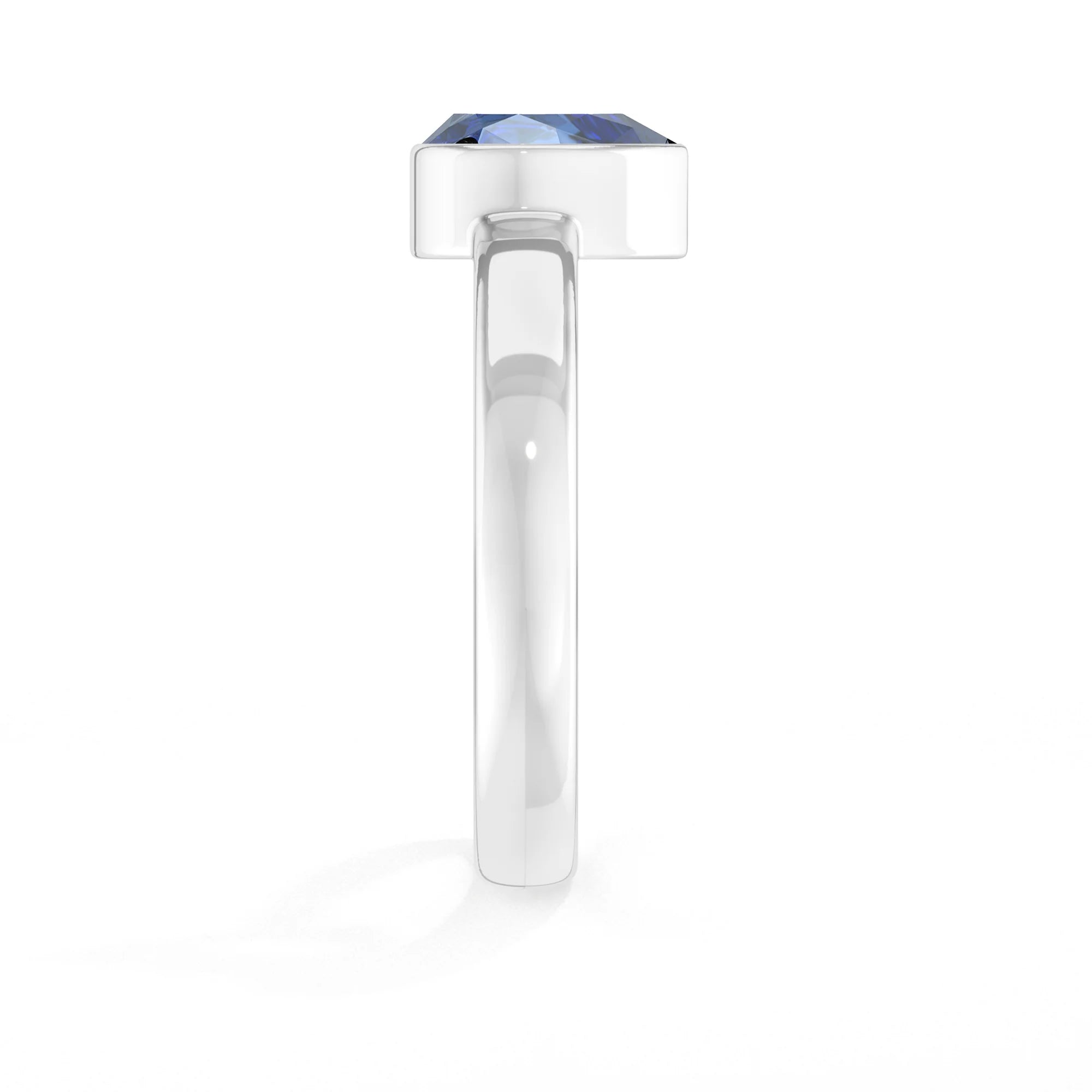 kyanite bezel-set ring