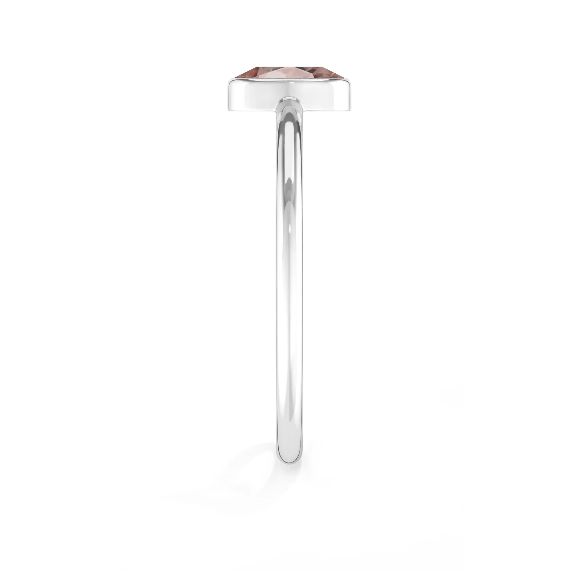 morganite stackable bezel-set ring