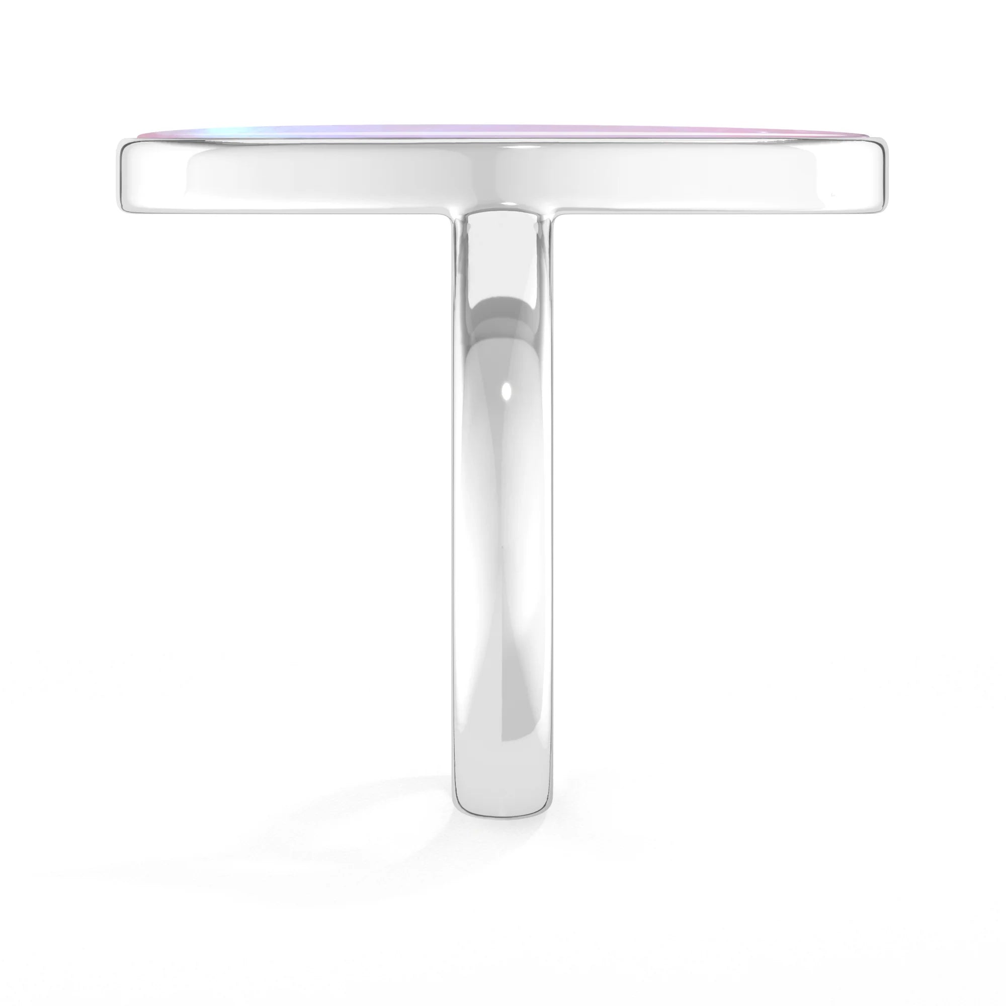 pink-moonstone bezel-set ring