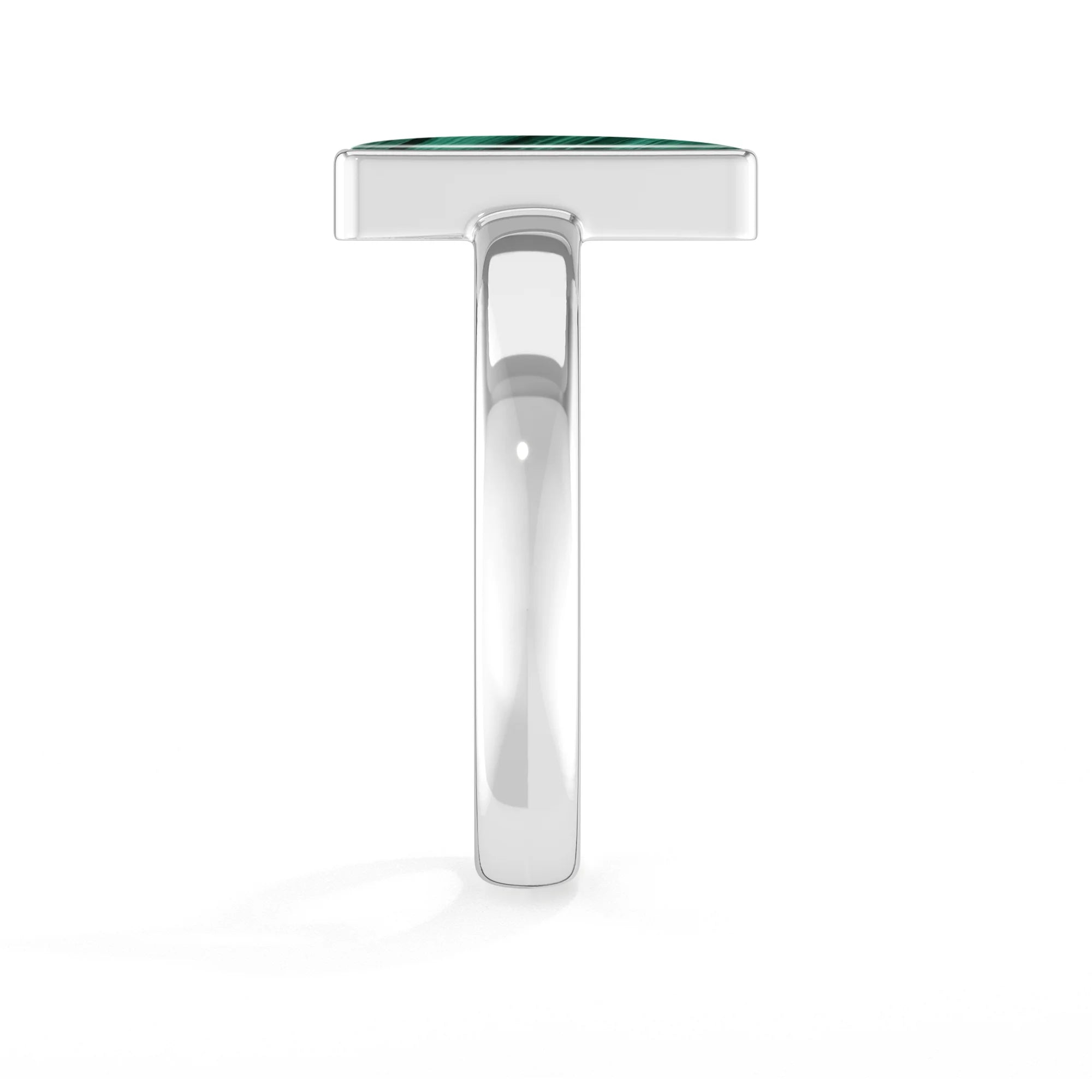 malachite bezel-set ring