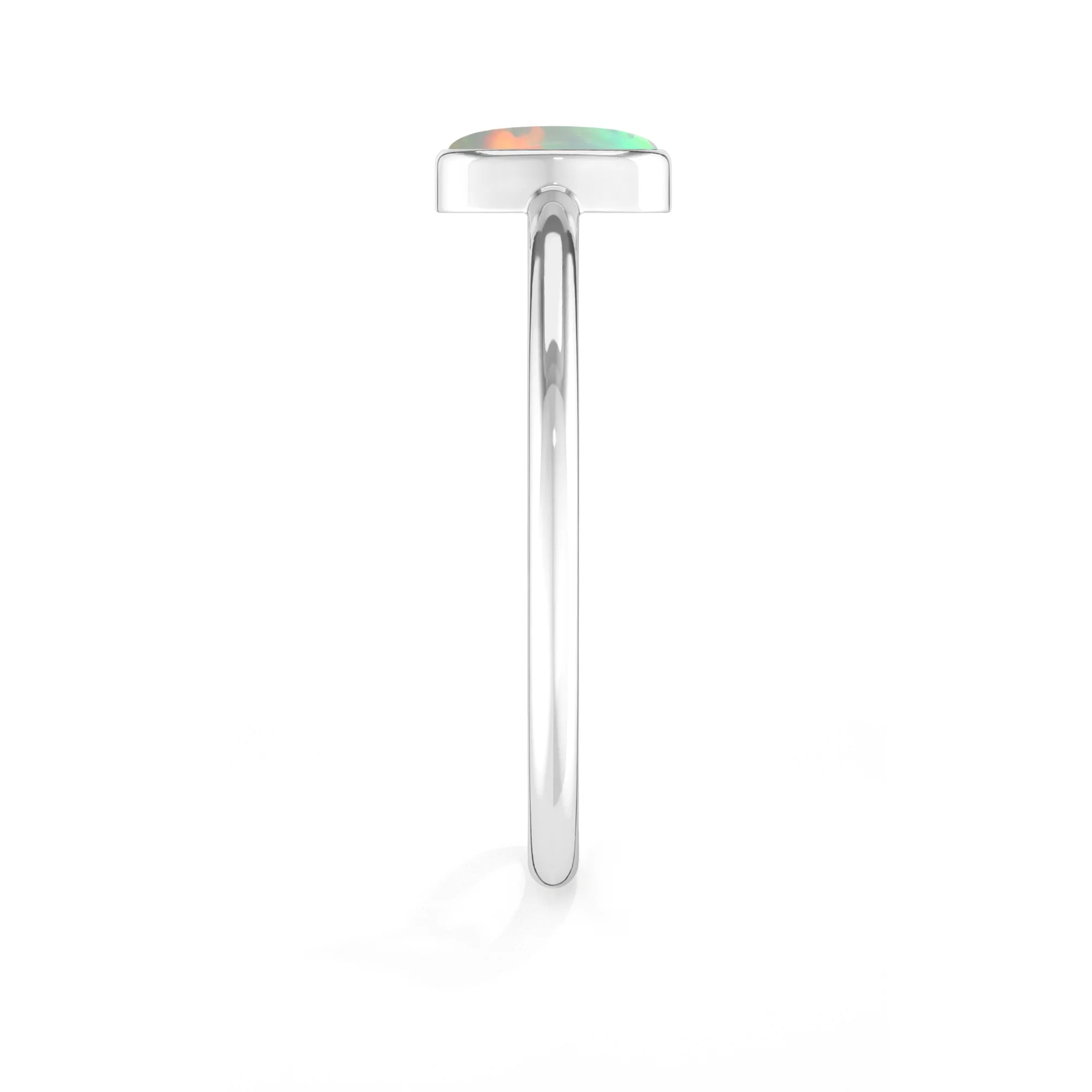 ethiopian opal bezel-set ring