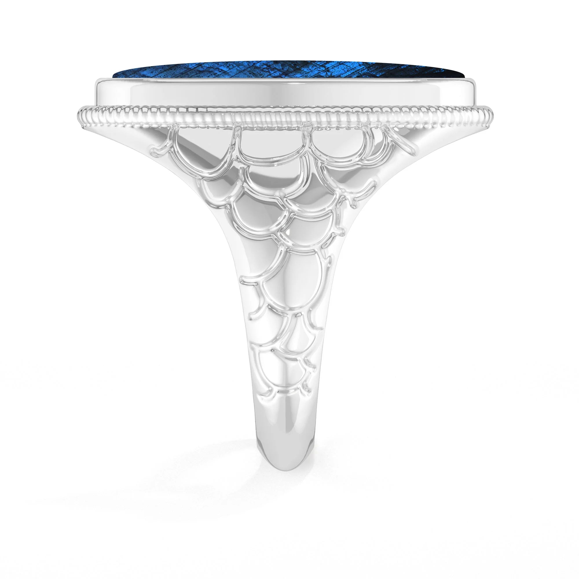 labradorite bezel-set ring