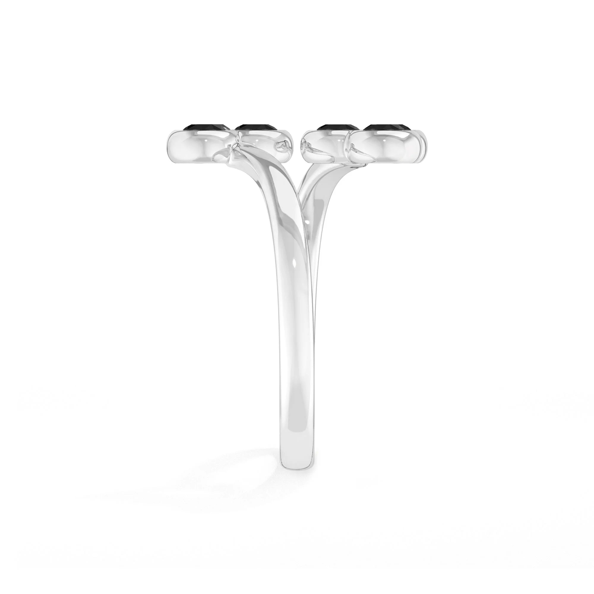 black-tourmaline bezel-set ring