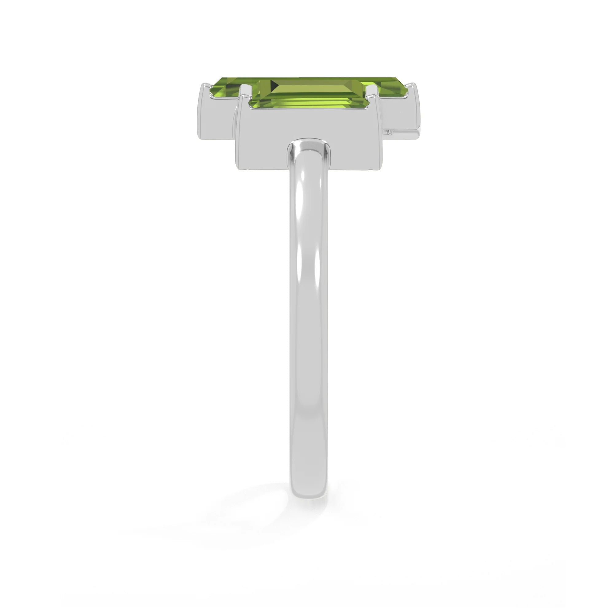 natural peridot ring for women in sterling silver