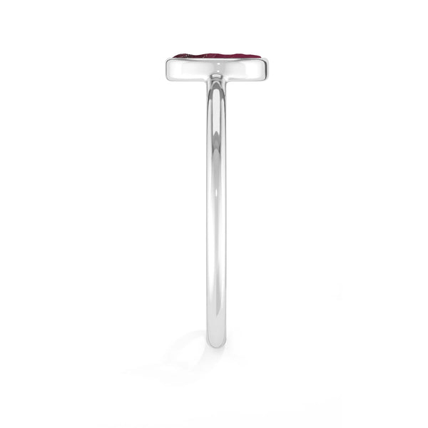 rhodolite garnet stackable bezel-set ring