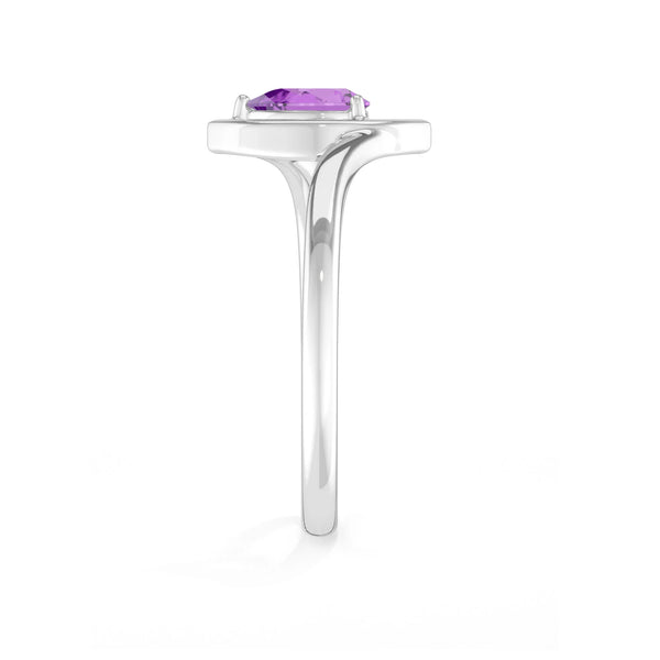 amethyst prong-set ring