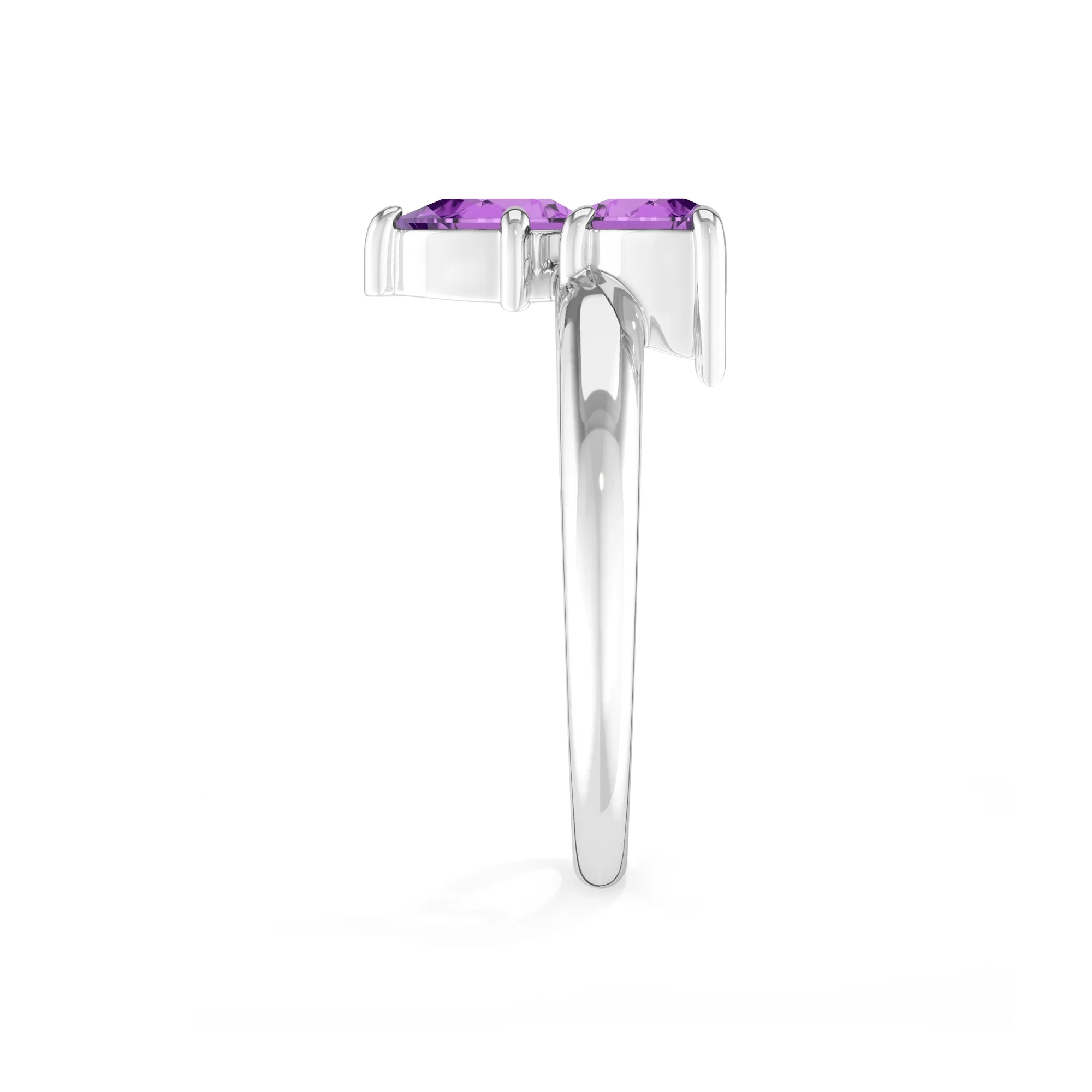 amethyst prong-set ring