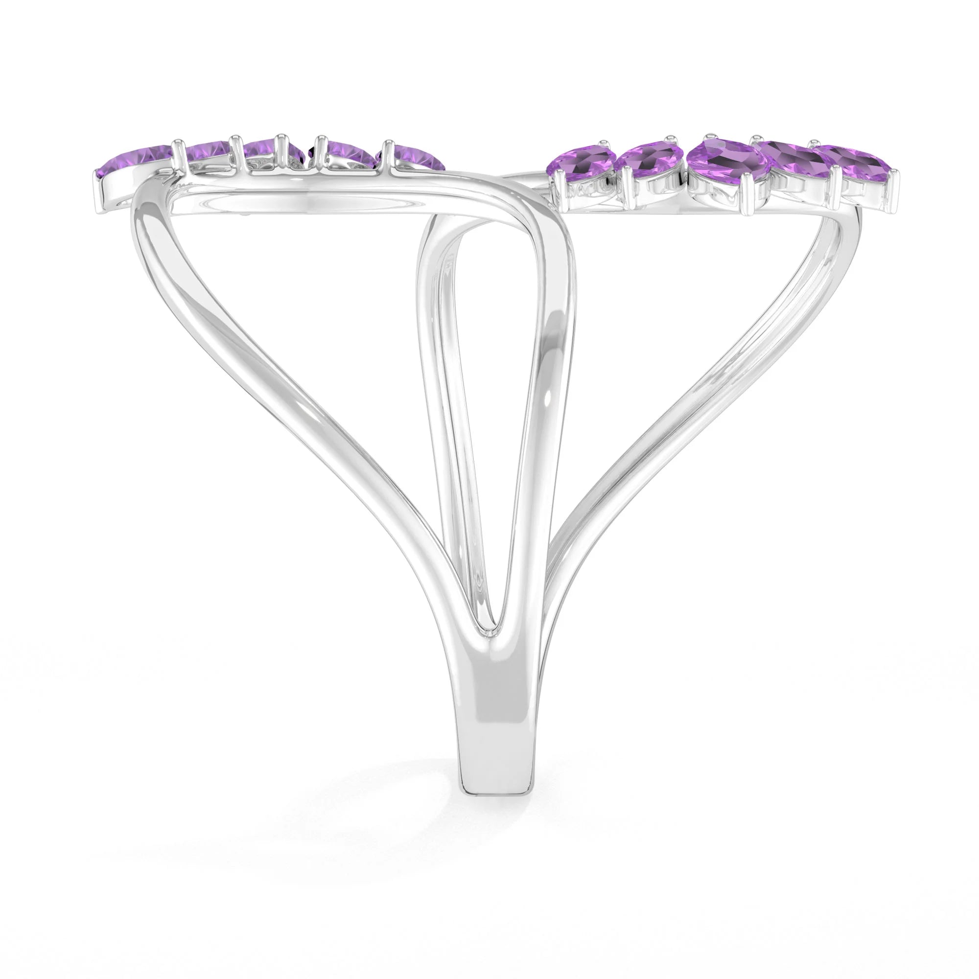 amethyst prong-set ring