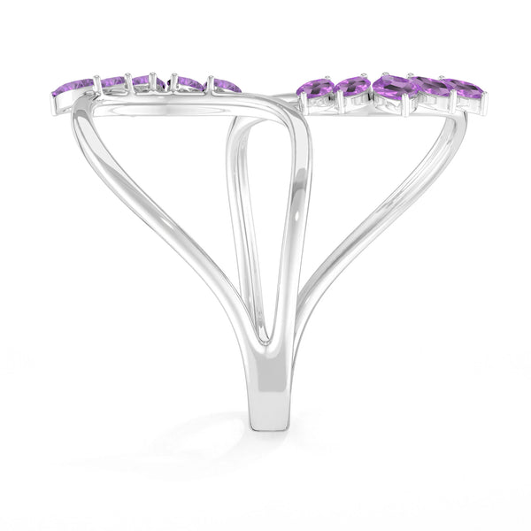 amethyst prong-set ring